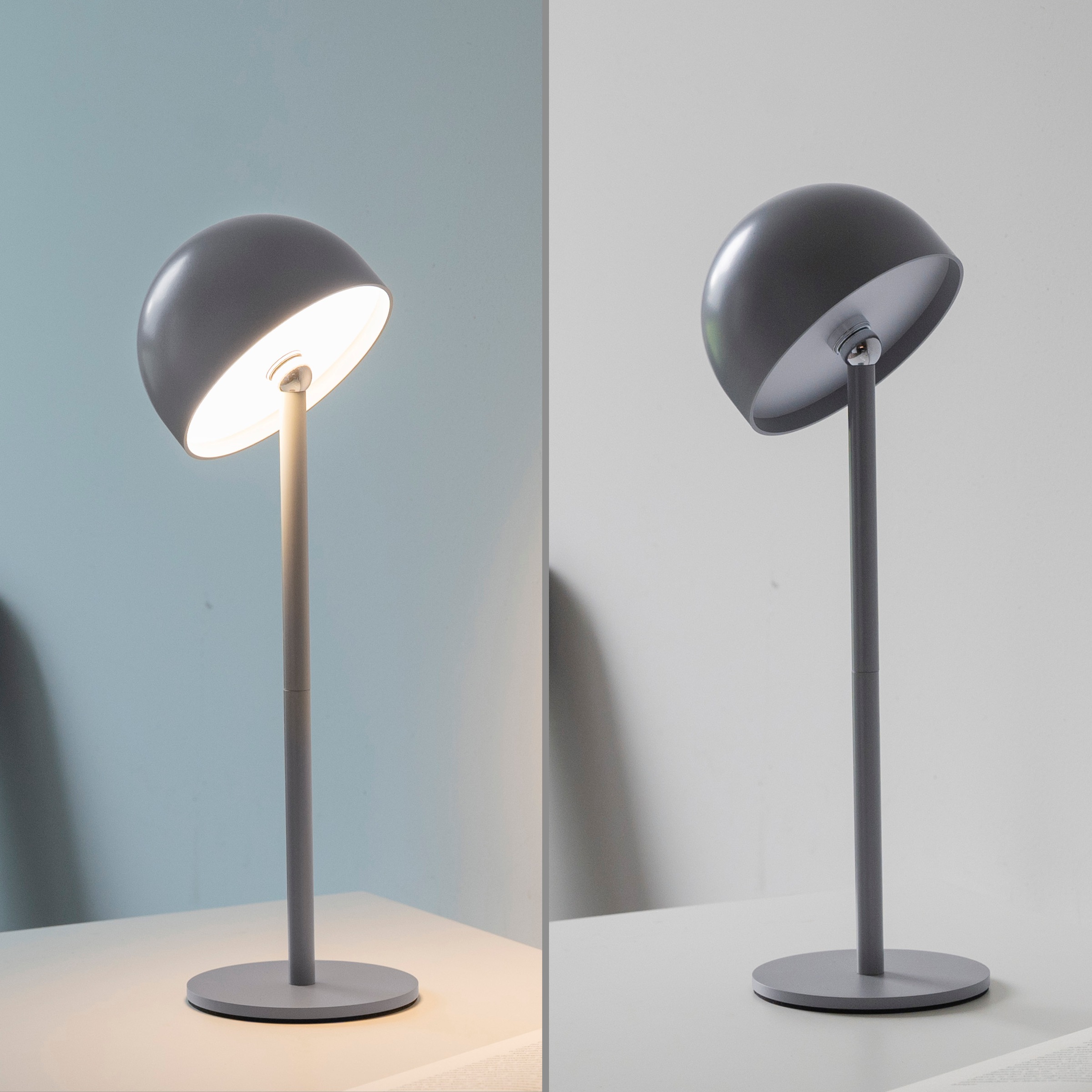 my home Tischleuchte »Akku Tischleuchte Hesper Indoor Outdoor, magnetischer Flaschenaufsatz«, 1 flammig, Leuchtmittel LED-Board | LED fest integriert, Pilzlampe Flaschenaufsatz, Regulierung der Lichtstärke, Pilz, Lampe