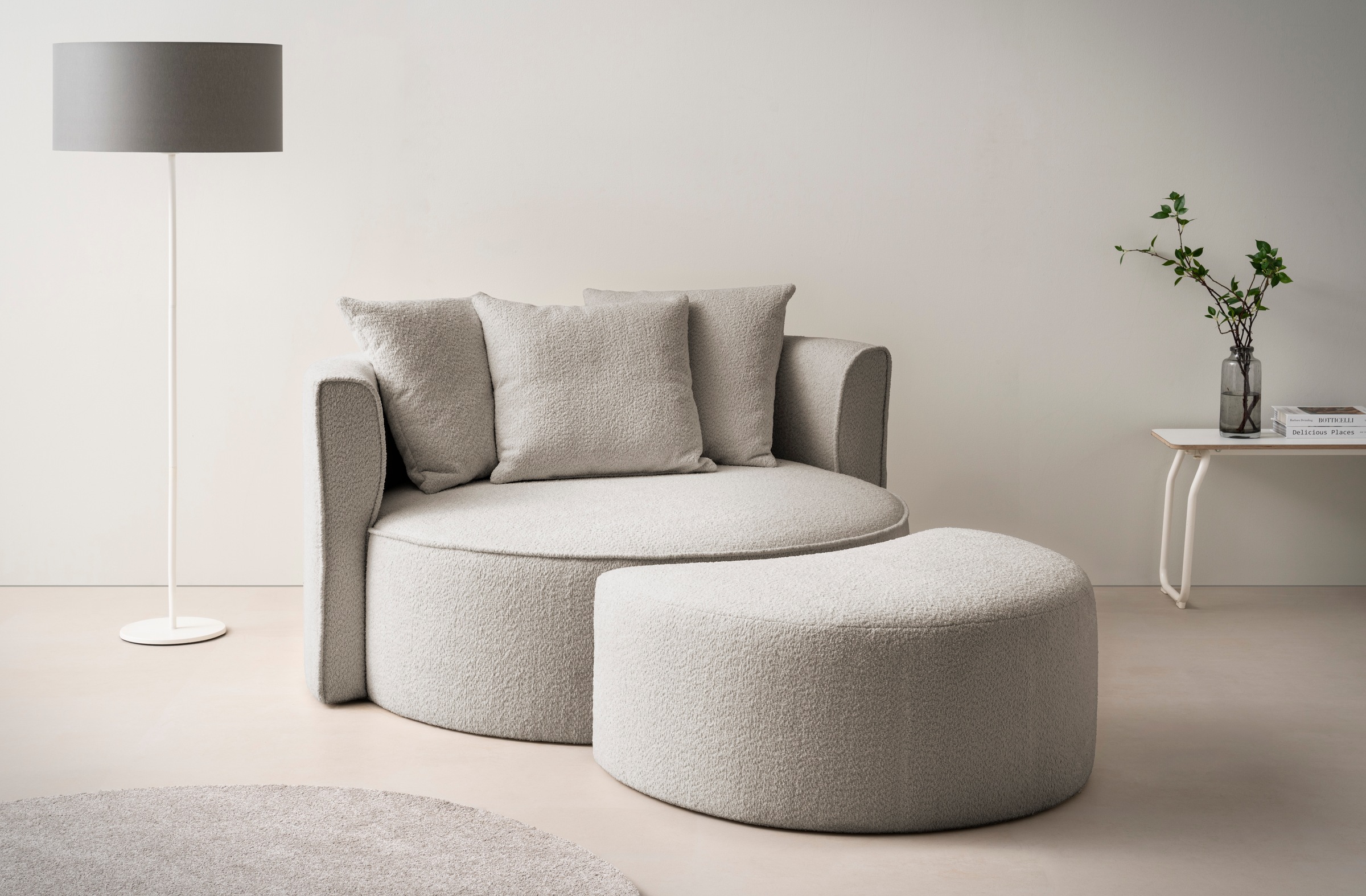 LeGer Home by Lena Gercke XXL-Sessel »ISALIE, Rundsessel mit Hocker, Lesese günstig online kaufen