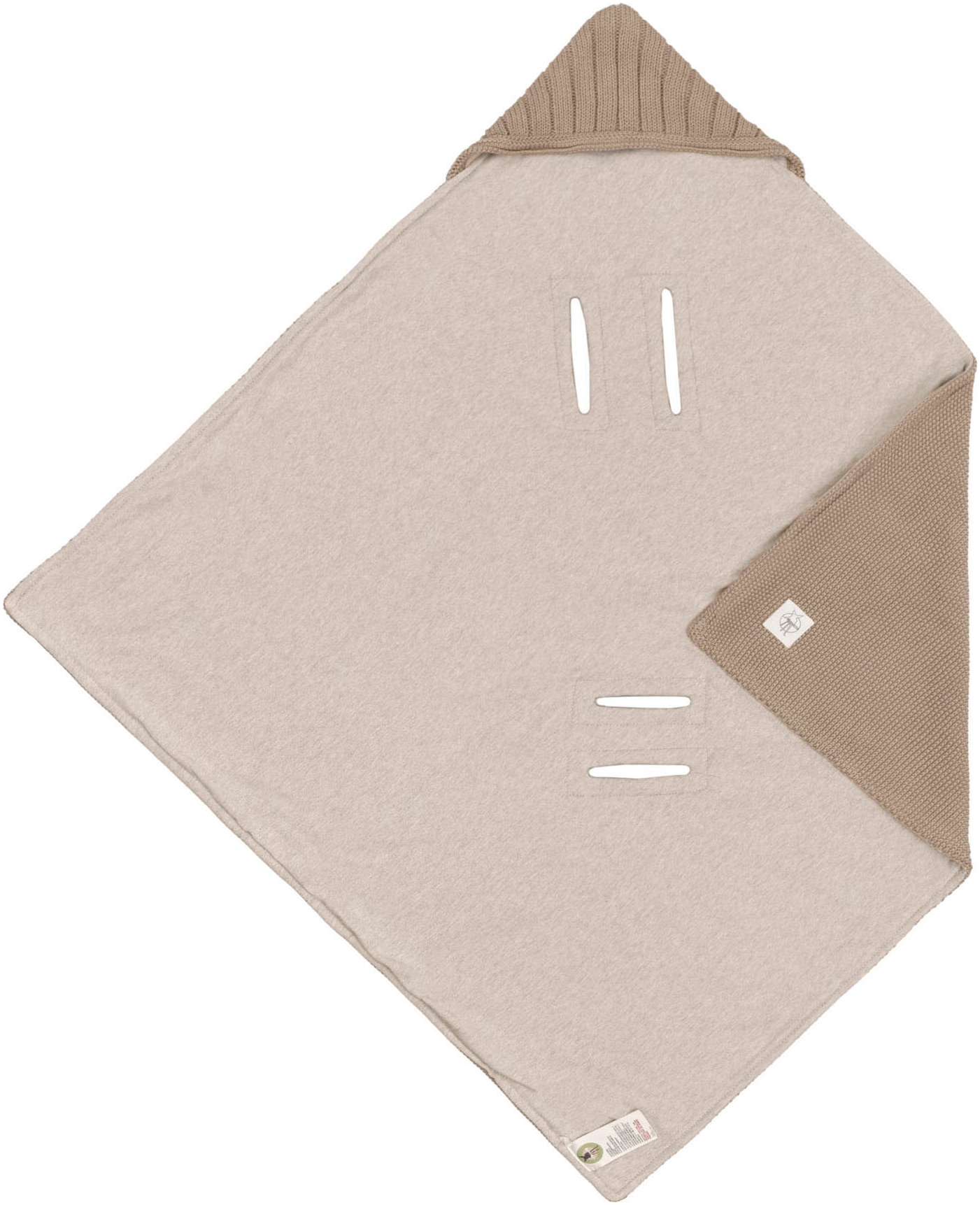 LÄSSIG Einschlagdecke »für Babyschale, taupe«, GOTS made with organic materials, zertifiziert durch BCS 27262