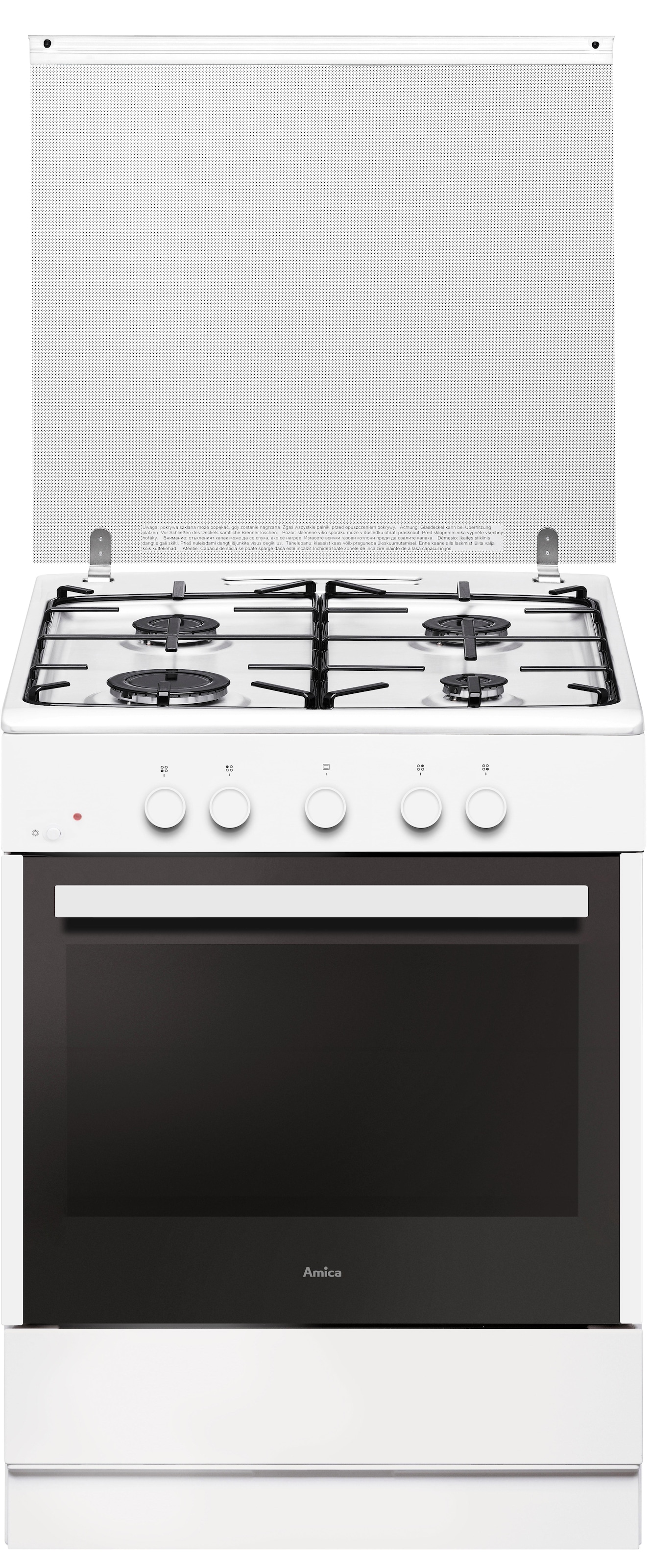 Amica Gas-Standherd »SHGG 910 100 W«, mit Backauszug, Einhand-Funkenzündung