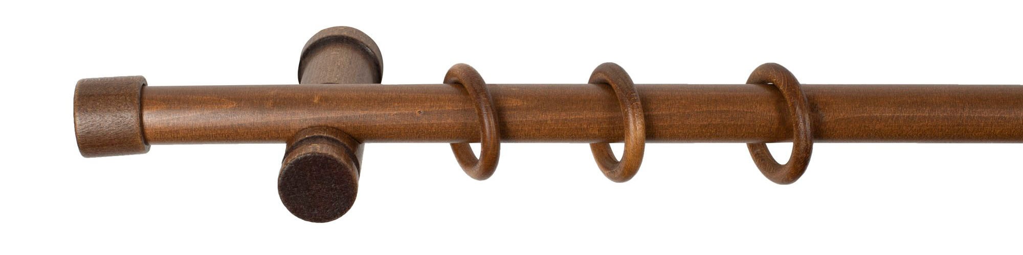 SN DECO GROUP Gardinenstange »Cafiro«, 1 läufig-läufig, Fixmaß, 28 mm, Holz, verschiedene Längen und Farben, Komplettset