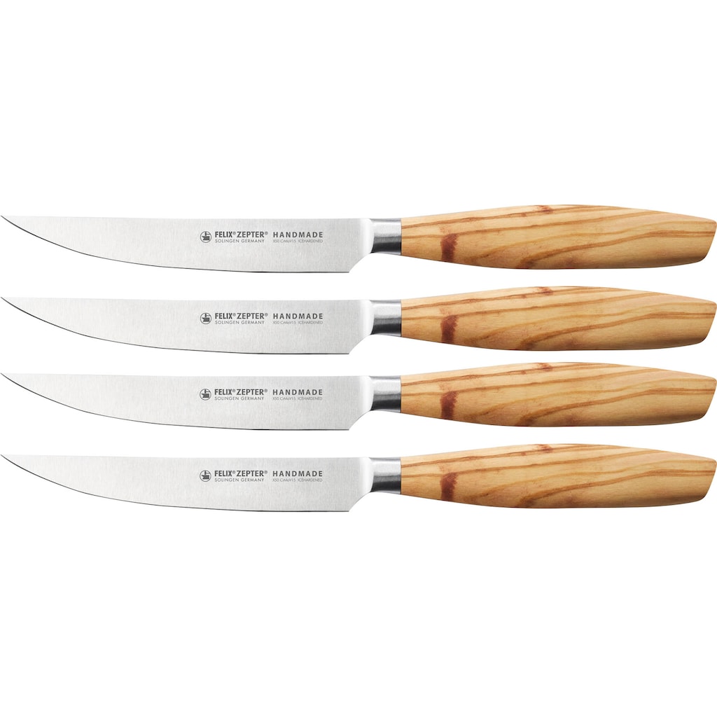 Felix Solingen Steakmesser, (Set, 4 tlg.)