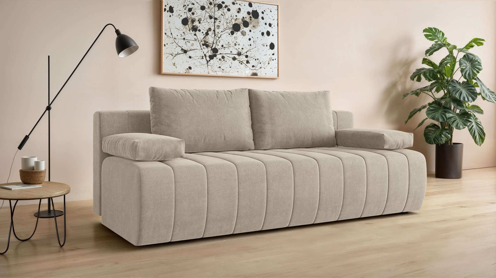 Home affaire 3-Sitzer »LOVENDY Schlafsofa mit Bettkasten, Breite 195cm, Lie günstig online kaufen