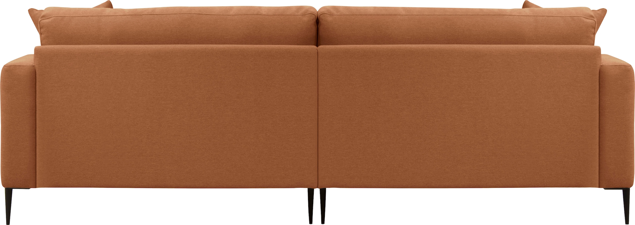 Leonique Big-Sofa »Cozy elegantes Designsofa, Maße B/T/H: 252/97/80 cm«, mit losen Kissen und Metallbeinen