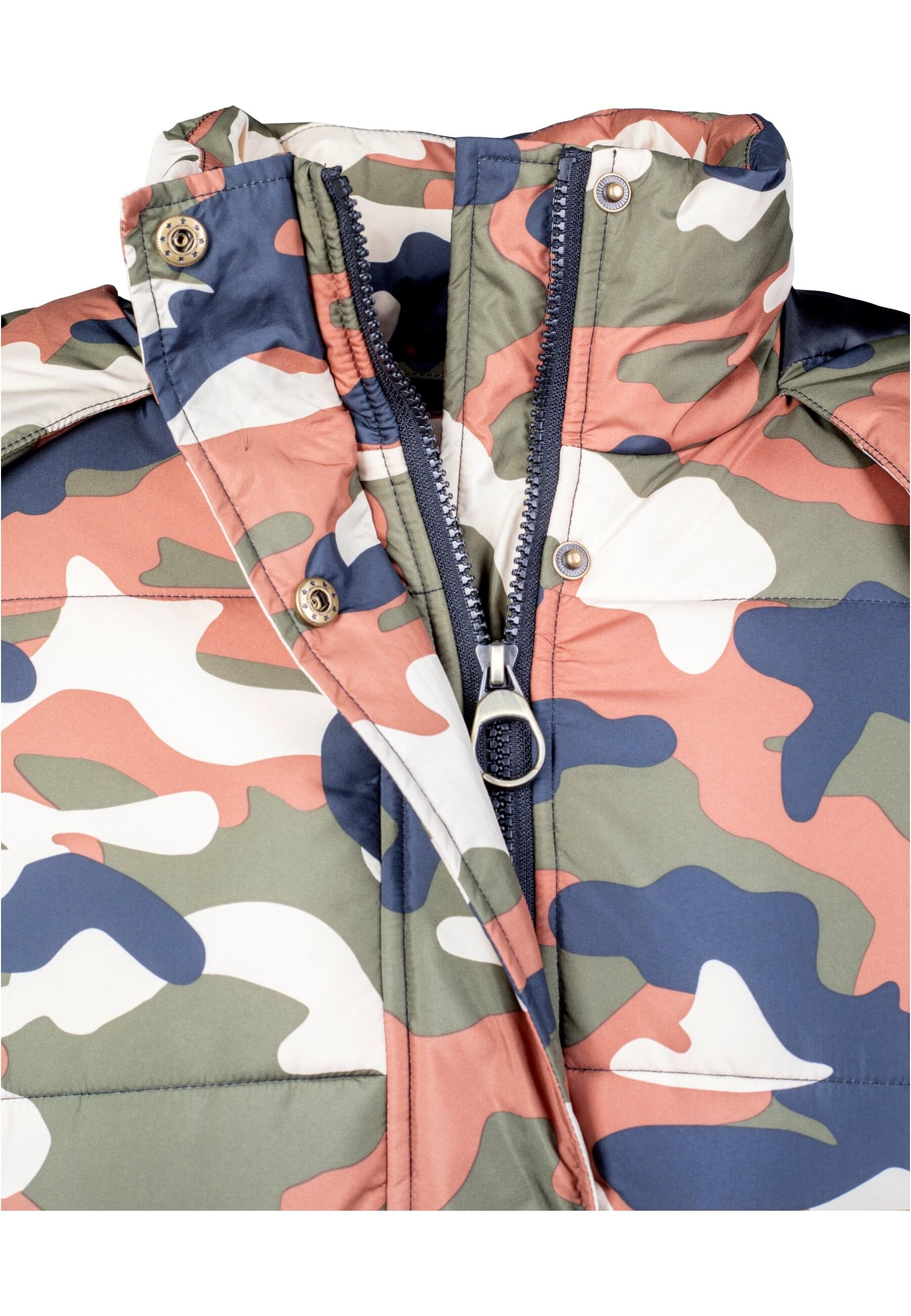 URBAN CLASSICS Winterjacke »Urban Classics Damen Ladies Boyfriend Camo Puffer Jacket« 1 Stk. tlg. mit Kapuze