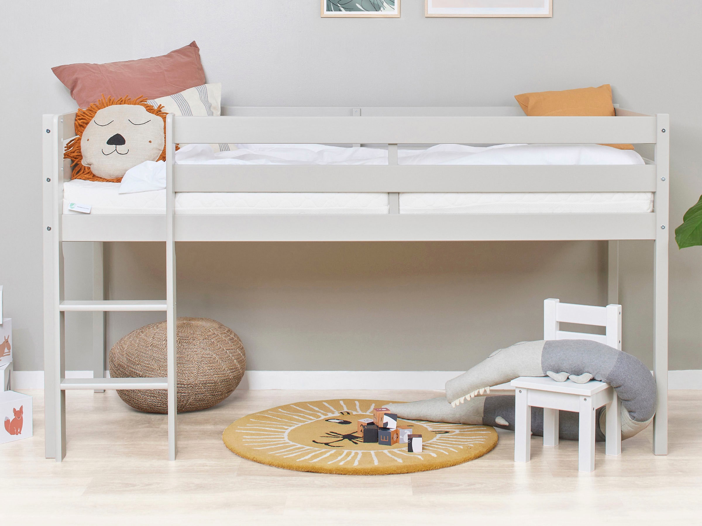 Hoppekids Spielbett »ECO COMFORT, Hochbett, in 2 Einzelbetten teilbar«, Höhe 72cm, Farbe & Größe & Matratze