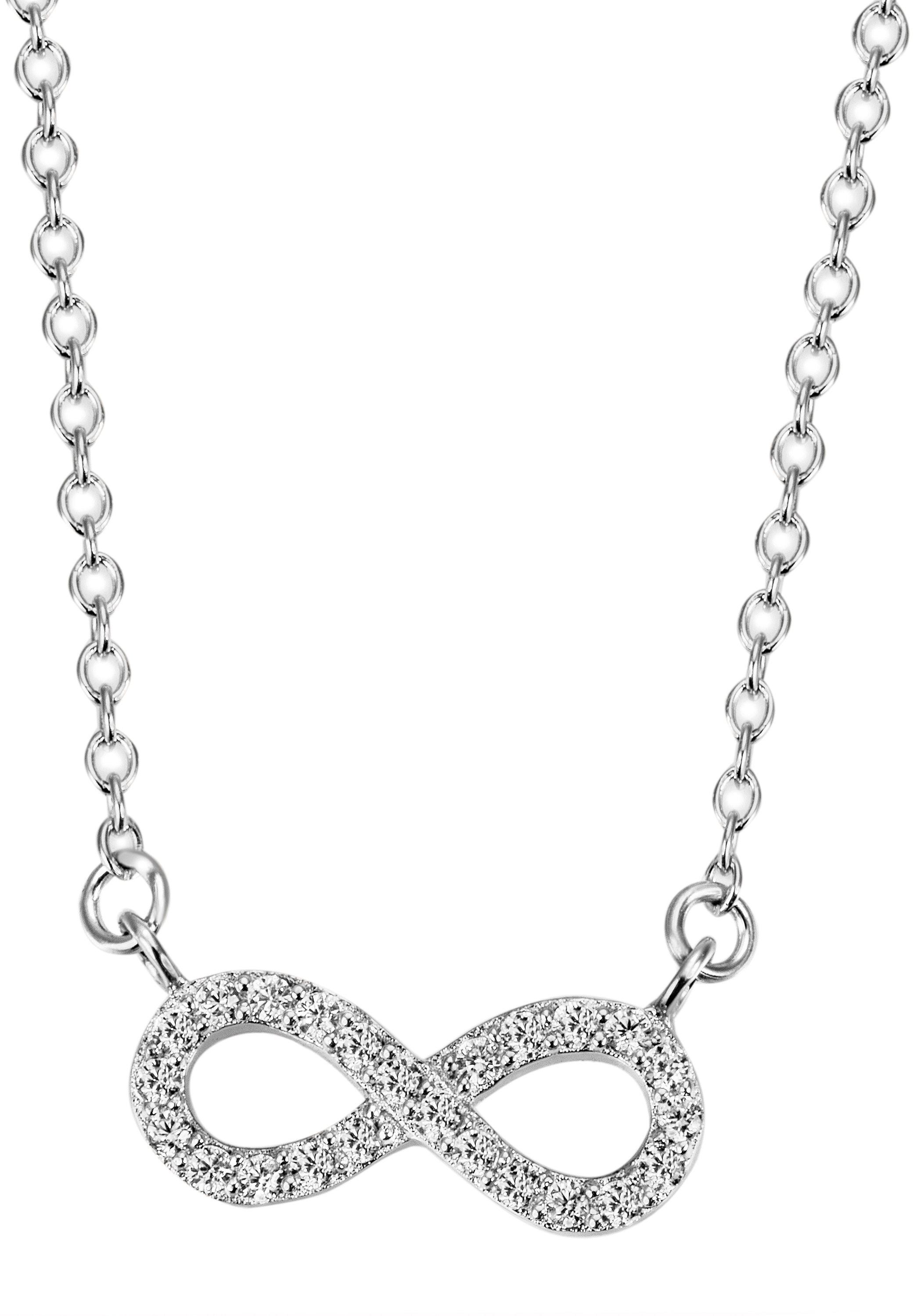 Firetti Kette mit Anhänger »Schmuck Geschenk, Unendlichkeitsschleife,  Infinity, rhodiniert«, mit Zirkonia im Online-Shop bestellen