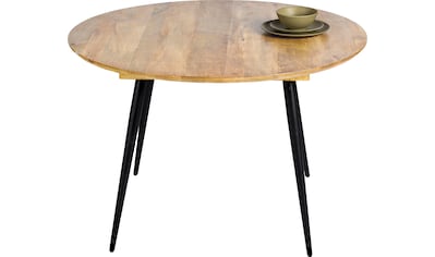 HOME Esstisch »T-SOHO TABLE ROUND«, runder Esstisch, Platte aus Mangoholz, Beine aus...