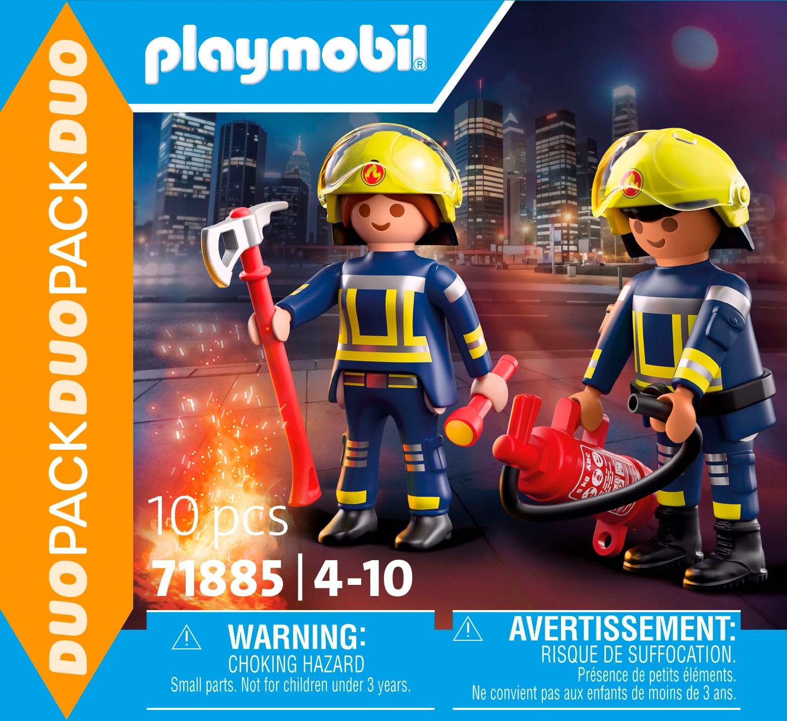 Playmobil® Konstruktions-Spielset »Feuerwehr (71885), Duo Pack«, (10 St.), Made in Europe