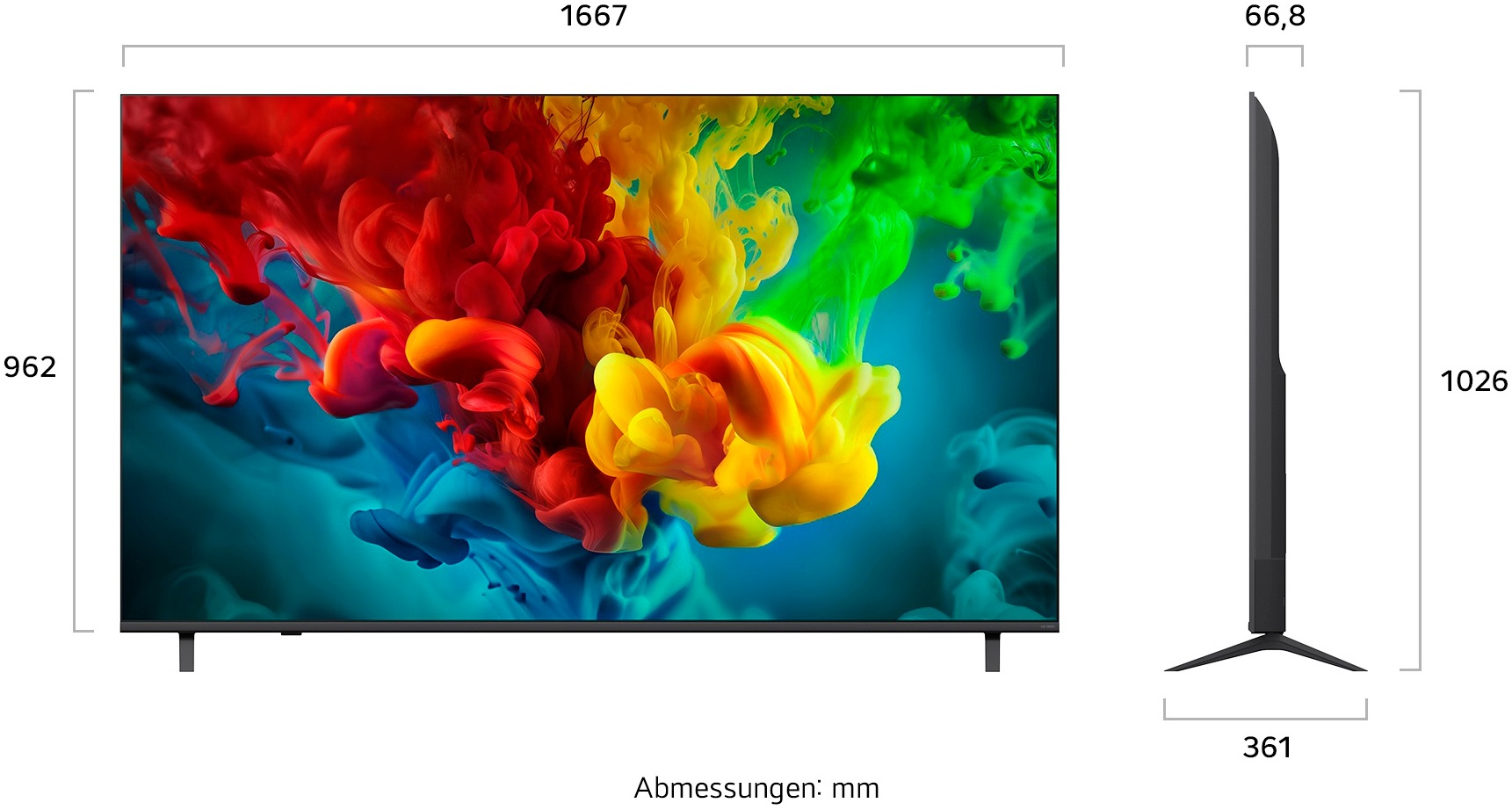 LG QNED-Fernseher »75QNED82B6A« 189 cm/75 ″ Smart-TV
