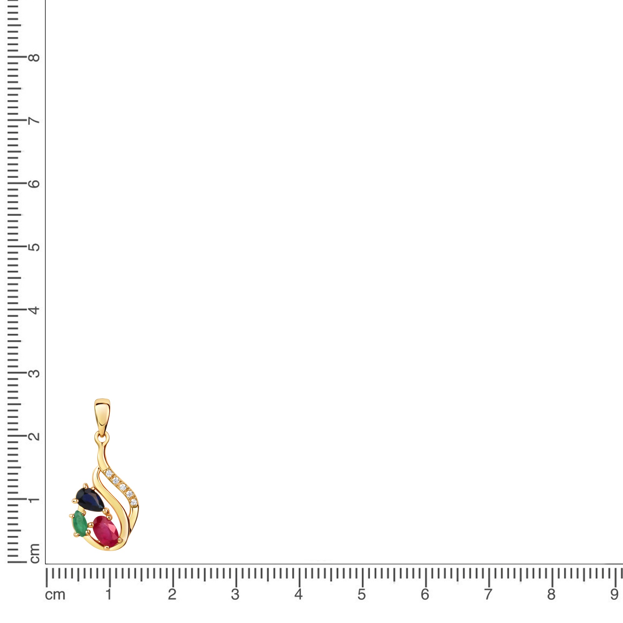 Vivance Kettenanhänger »375/- Gelbgold glanz Zirkonia,Rubin,Safir,Smaragd«