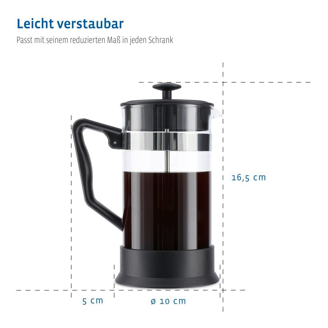 Xavax Tee/KaffeeBereiter, French Press Kaffeekanne mit