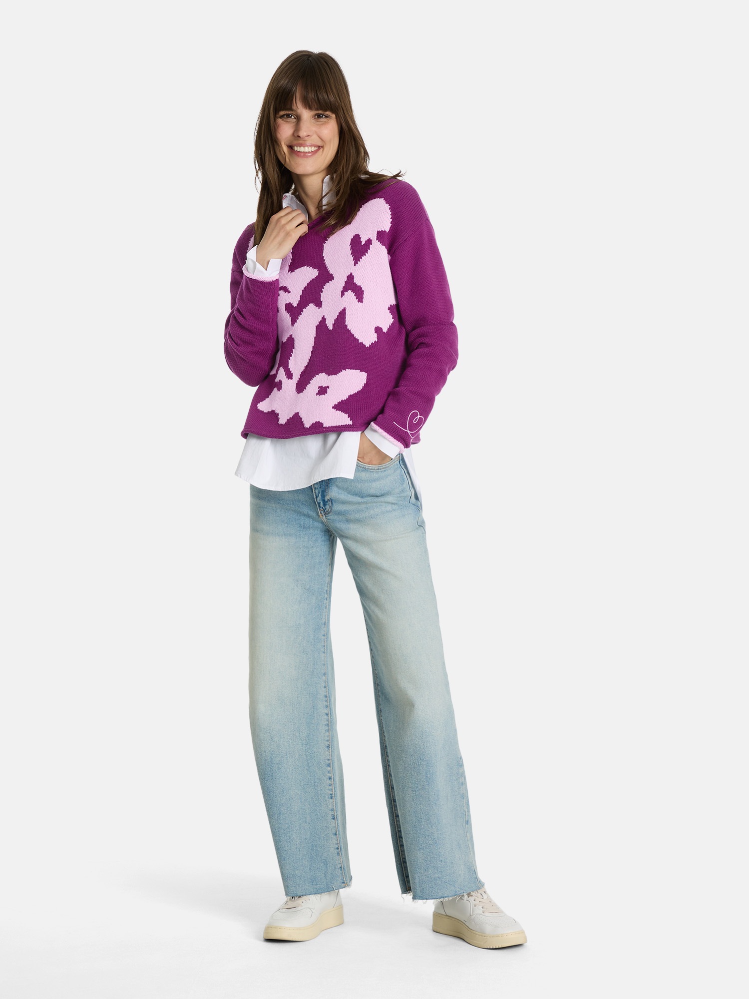 Lieblingsstück Strickpullover »SaraiL«, mit Blumenmuster