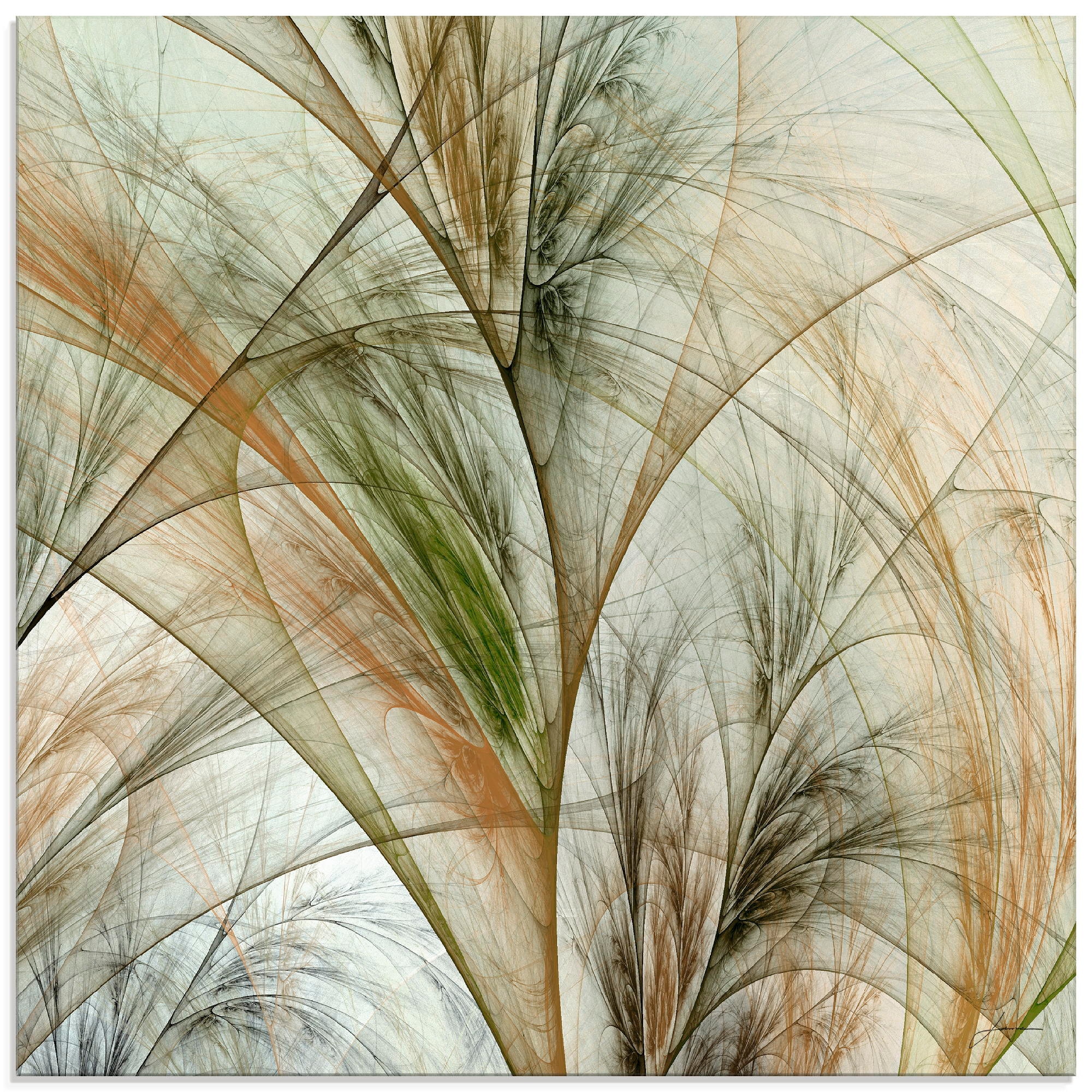Artland Glasbild »Fraktales Gras IV« Gräser 1 Stk. tlg. in verschiedenen Gr günstig online kaufen