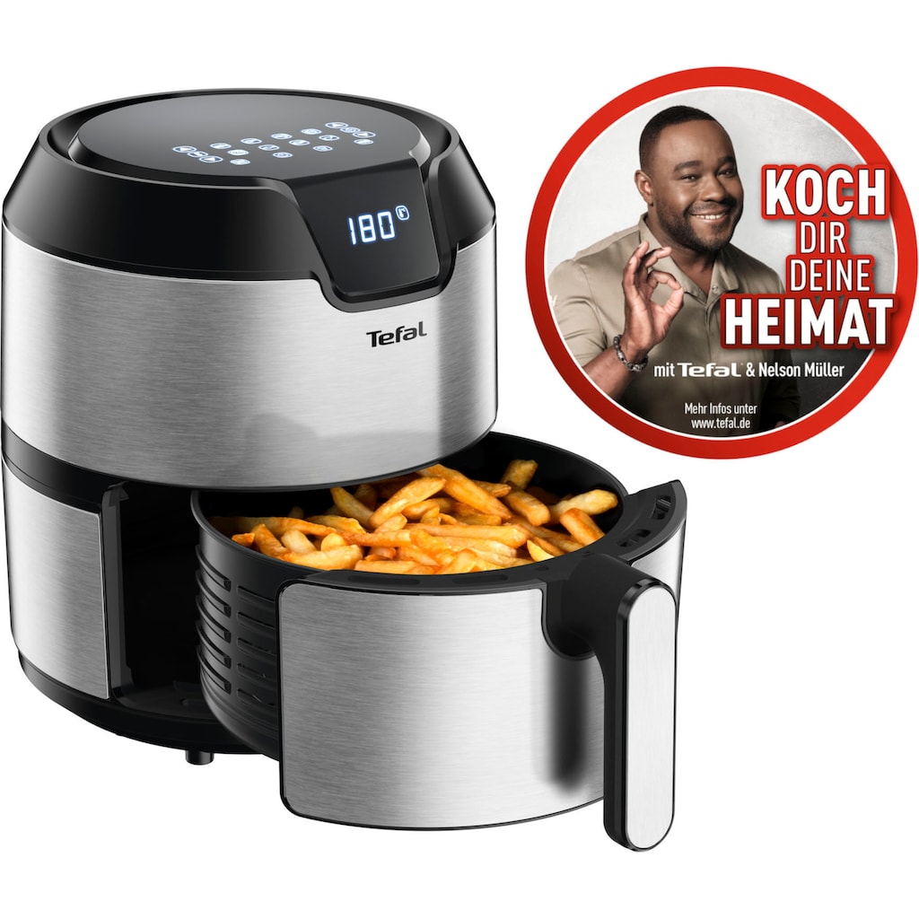 Tefal Heißluftfritteuse »EY401D.HERO Easy Fry Deluxe«, 1500 W, mit Zubehör, Fassungsvermögen 1,4 kg, 8 automatische Programme