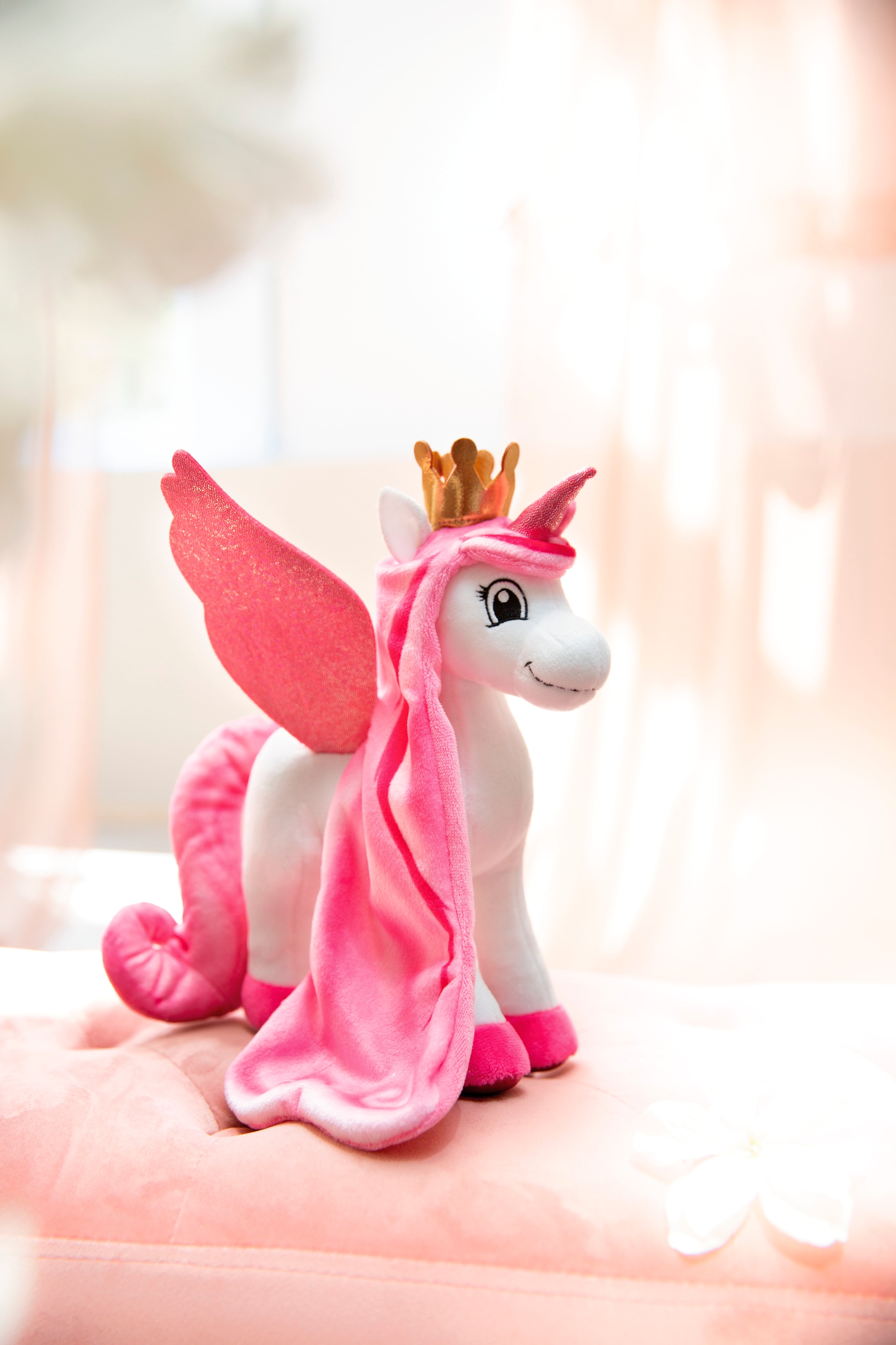 Nici Kuscheltier »Lissy PONY, Einhorn Tamani weiß-pink, 22 cm«, stehend