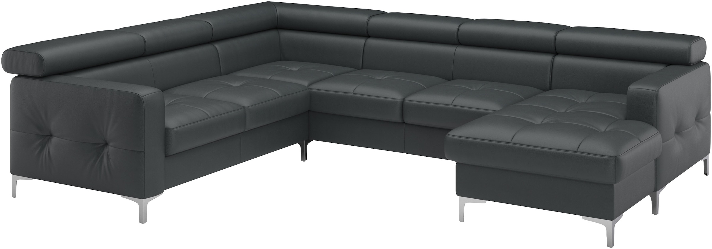 COTTA Wohnlandschaft »Sammy U-Form«, mit Kopfteilverstellung, optional mit Bettfunktion und Bettkasten