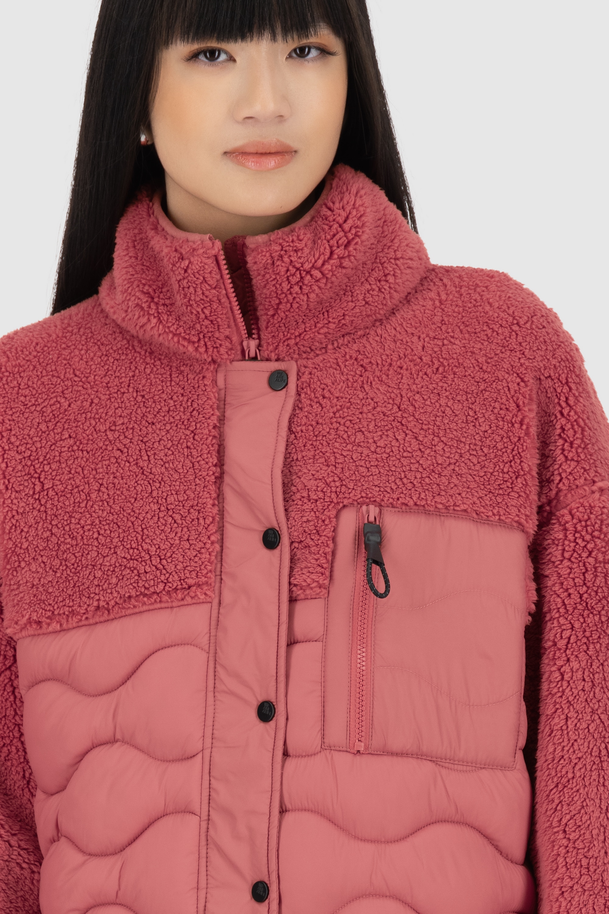 Alife & Kickin Winterjacke »Damen EveAK G«, ohne Kapuze, Stylische Teddy-Plüsch Übergangsjacke in lässiger Passform