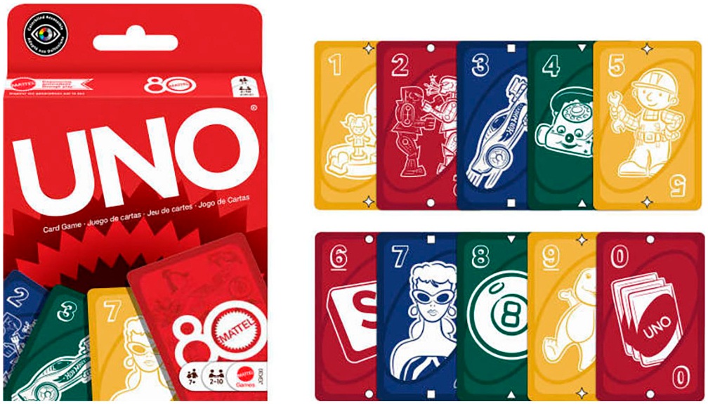 Mattel games Spiel »Mattel 80th Anniversairy UNO Ruby Red«