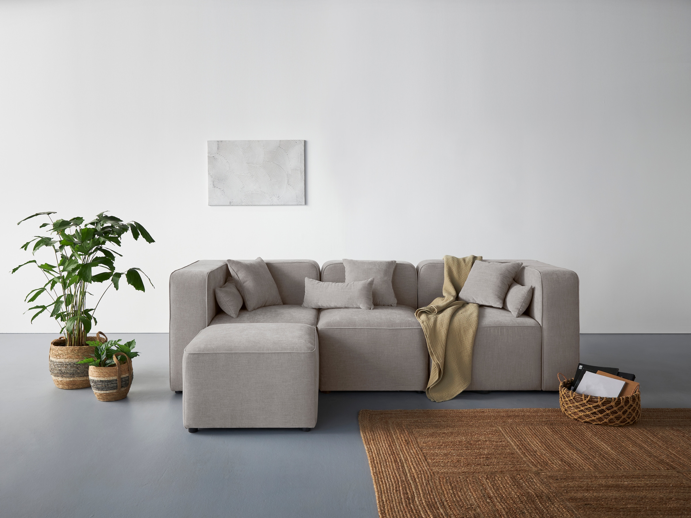 Home affaire 3-Sitzer »Sundstrup L-Form« Modulserie, individuelle Zusammens günstig online kaufen