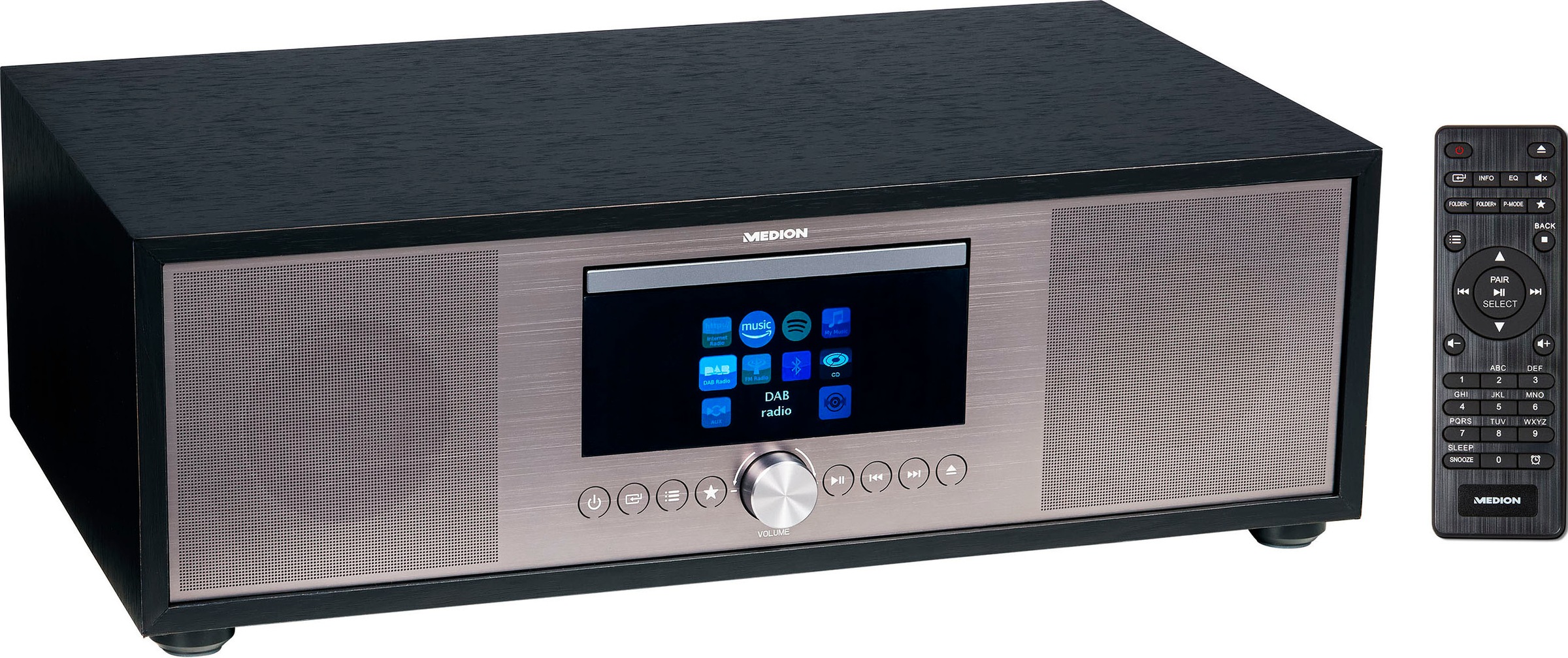 Medion® Internet-Radio »All-In-One Audio System LIFE® P-Serie«, (Bluetooth-LAN (Ethernet)-WLAN Internetradio-Digitalradio (DAB+)-UKW mit RDS-FM-Tuner 80 W)