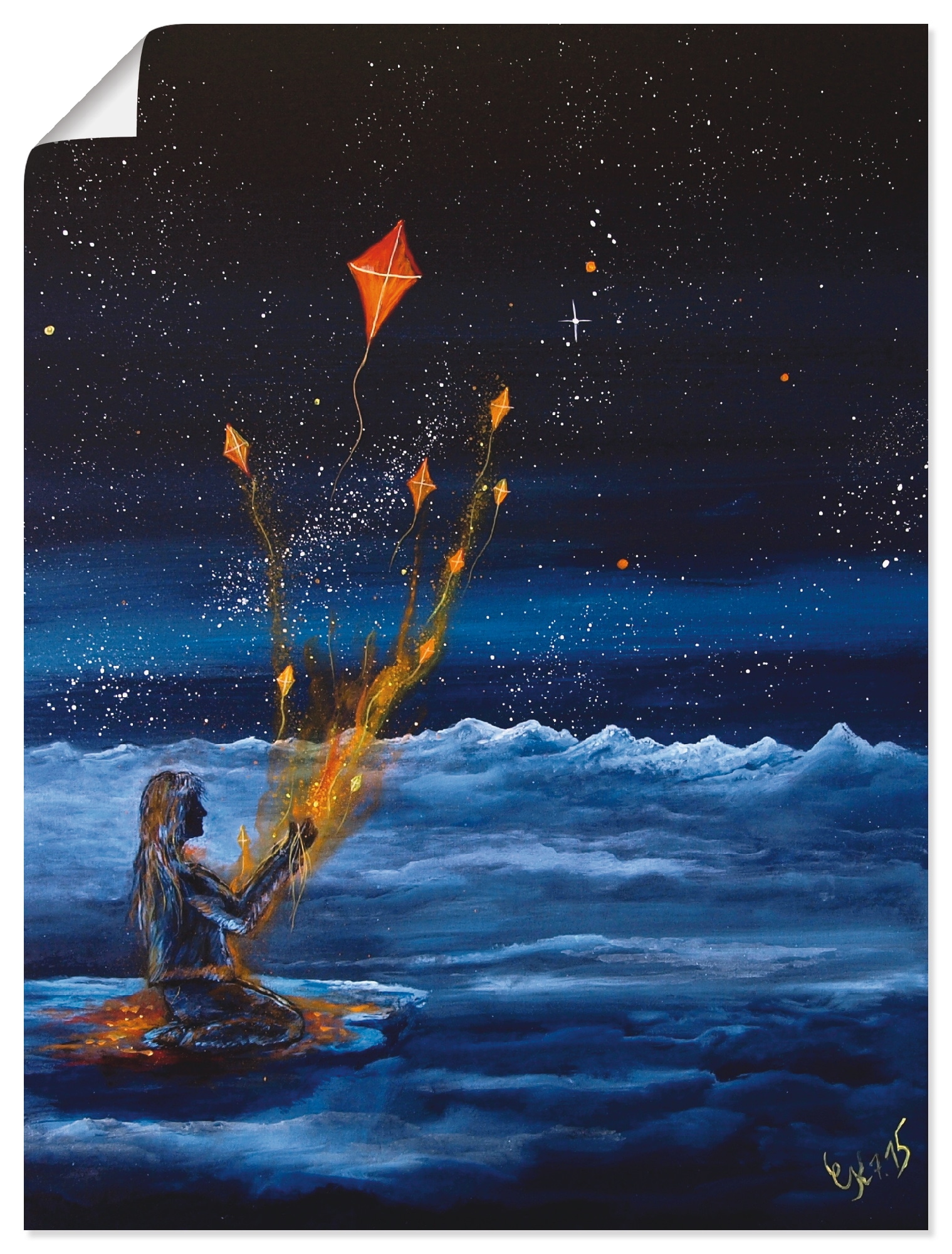 Artland Wandbild »Himmlische Drachen«, Dark Fantasy, (1 St.), als Poster, Wandaufkleber in verschied. Größen