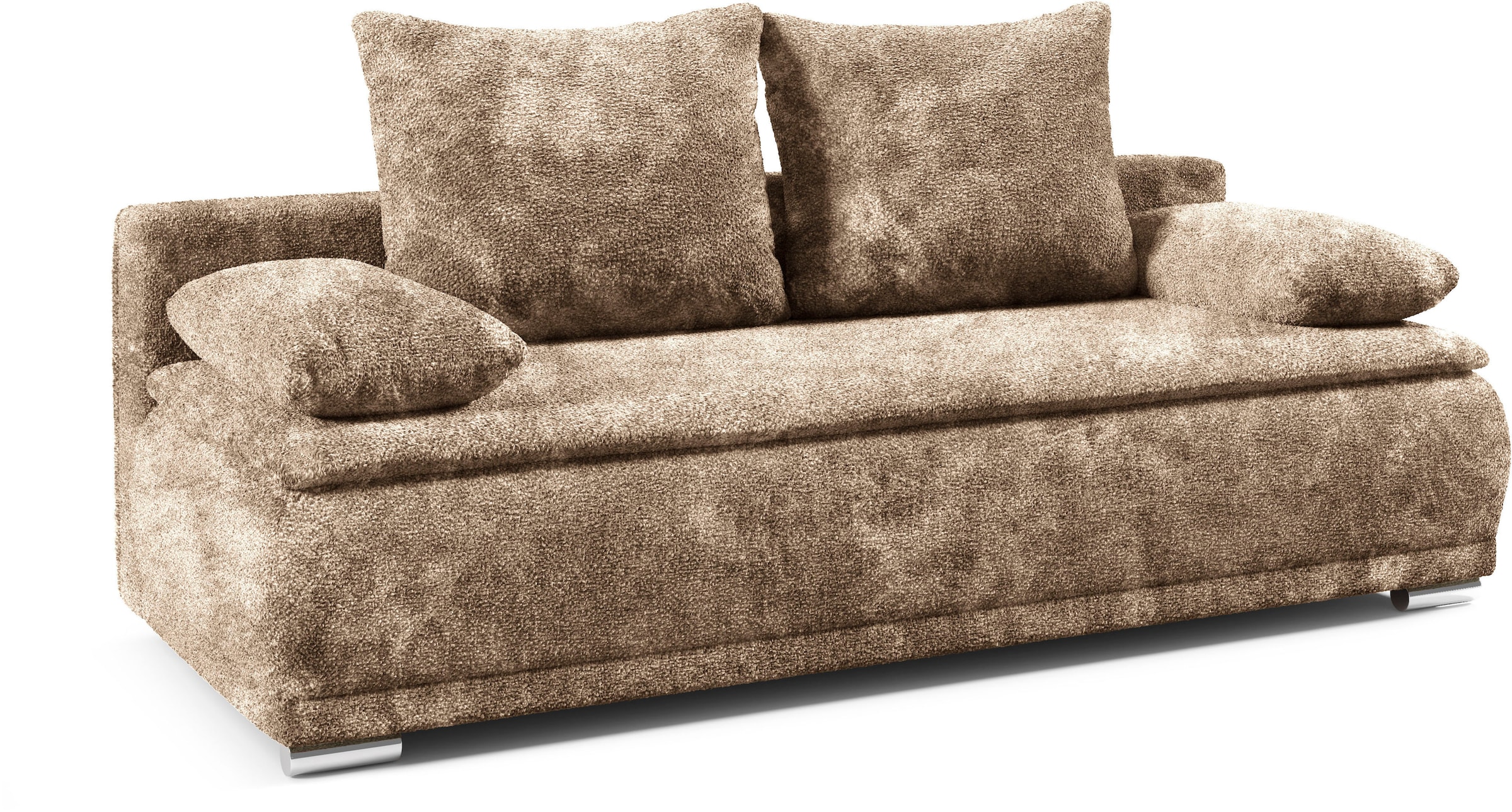 WERK2 Schlafsofa »Biggi, komfortabel und elegant, Breite 206cm,«, 2-Sitzer Sofa & Schlafcouch mit Bettkasten
