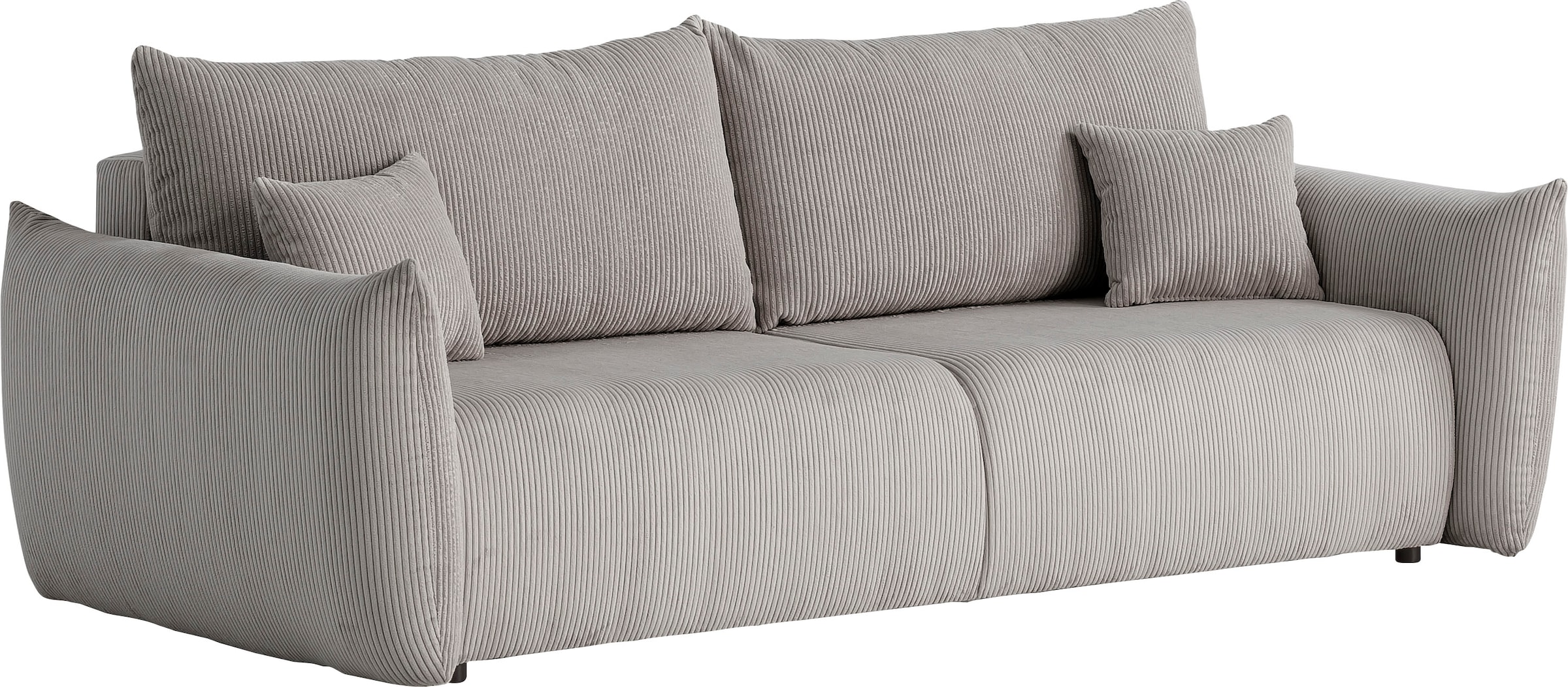 INOSIGN 3-Sitzer »MAVAS Schlafsofa mit Bettkasten«, ca.240/108cm (Liegefläche 212/145 cm), Cord, Chenille, Struktur