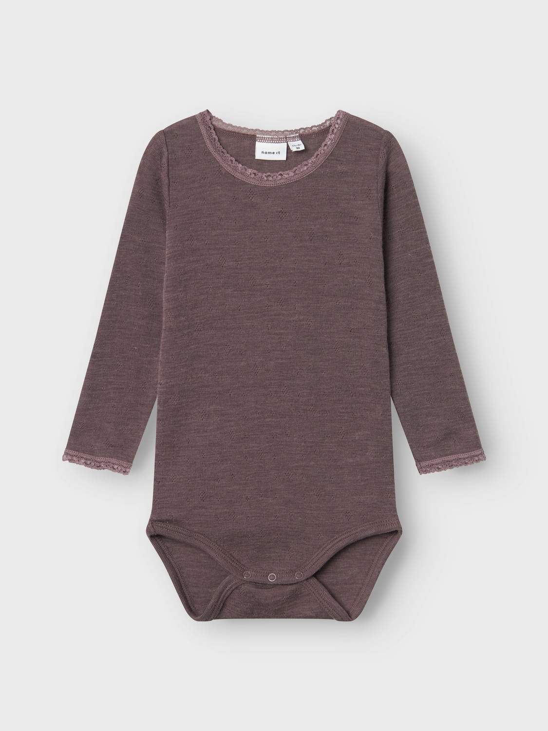 Name It Langarmbody »NMFWANG WOOL NEEDLE LS BODY SOLID NOOS«