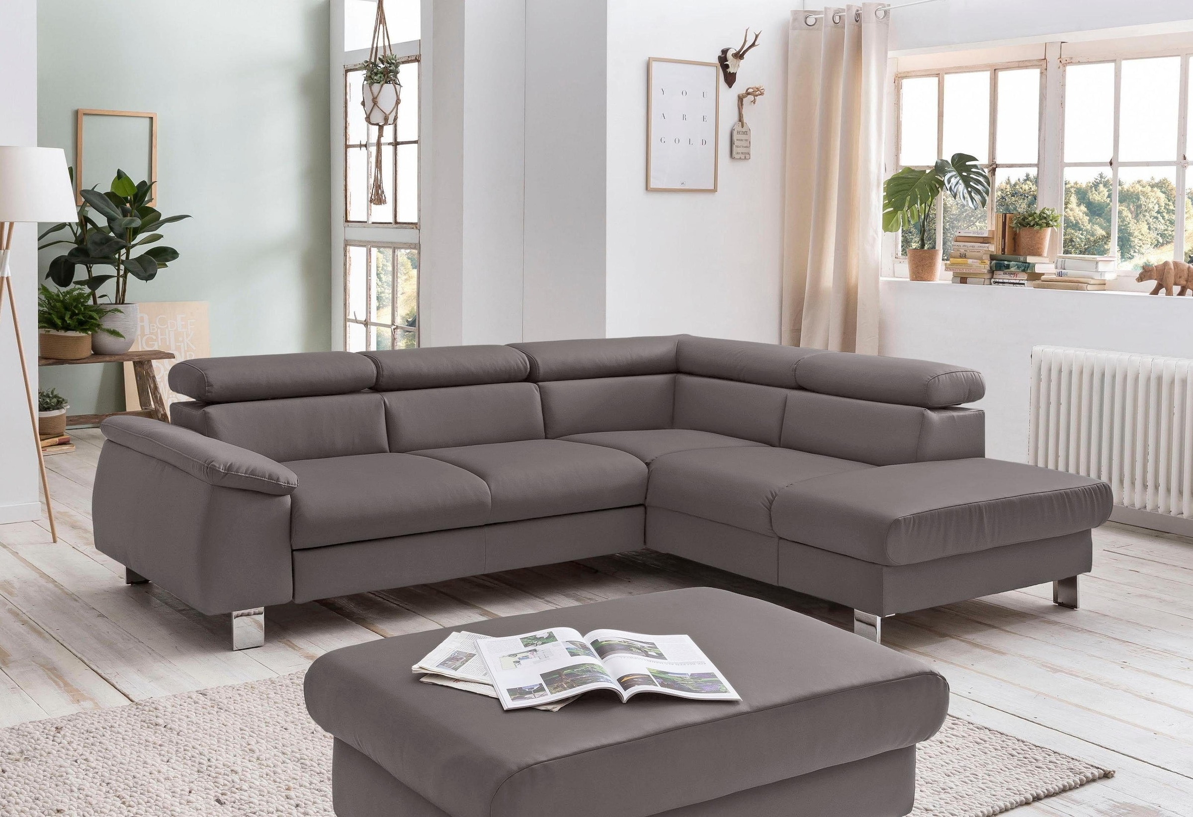 COTTA Polstergarnitur »Komaris L-Form«, (Set), Set bestehend aus: Ecksofa m günstig online kaufen