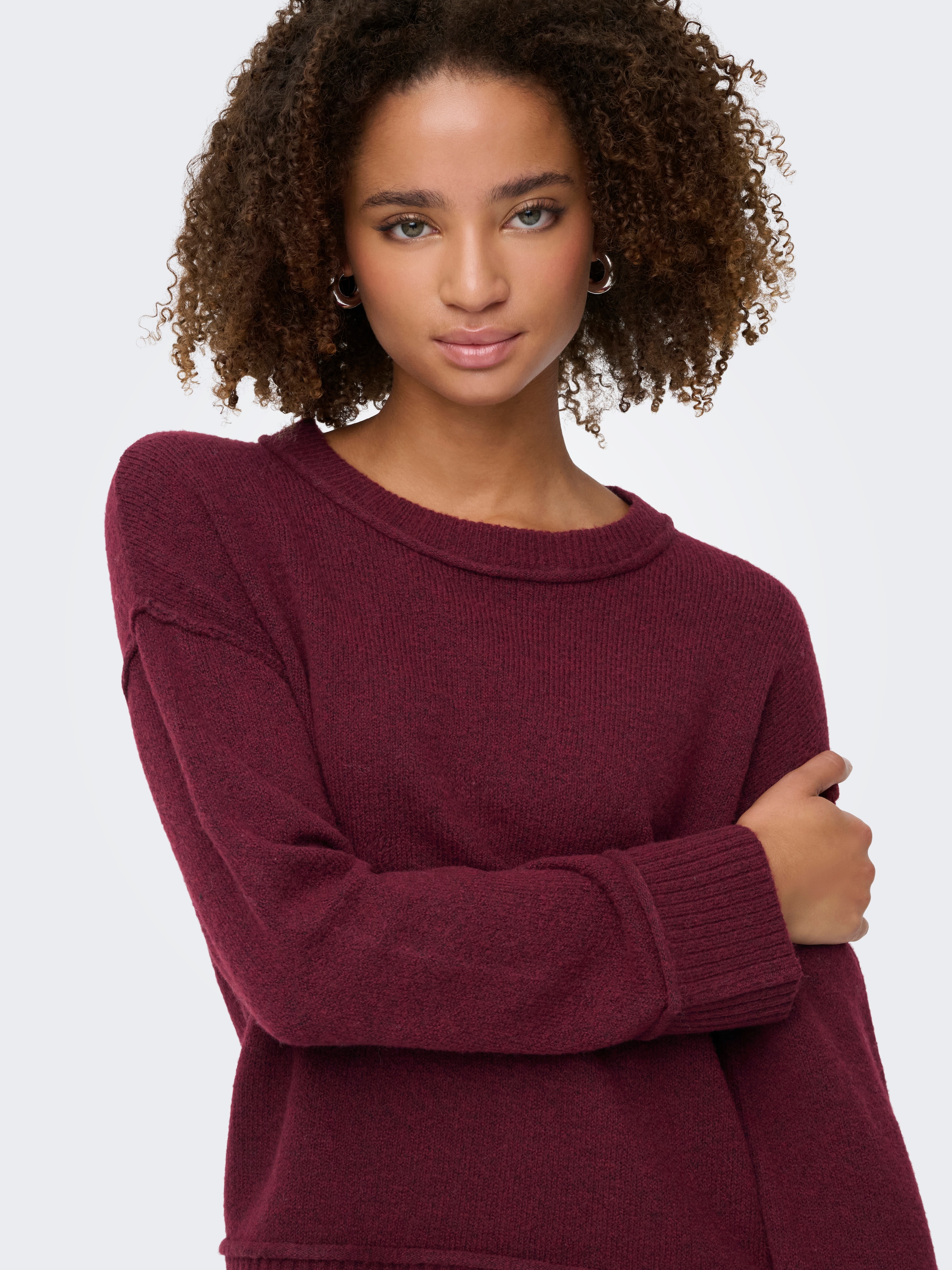 ONLY Strickpullover »ONLHAZEL LS DETAIL O-NECK  BF KNT«