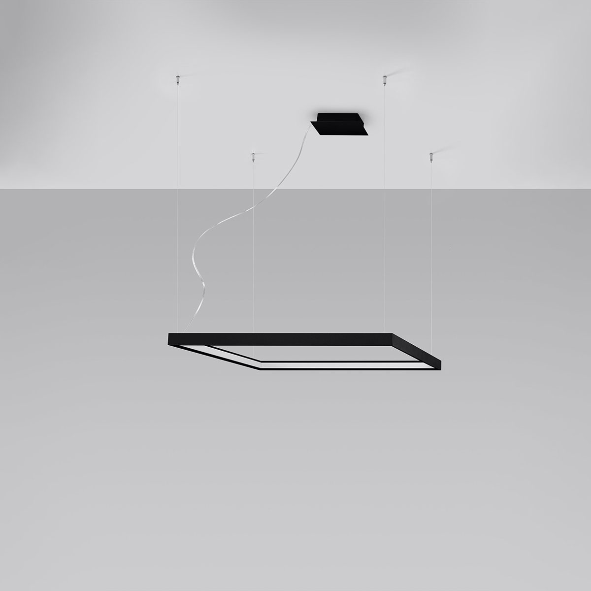 SOLLUX lighting Kronleuchter »NELYA«, 1 flammig, Leuchtmittel LED-Modul | LED fest integriert, Slush -Einstellung