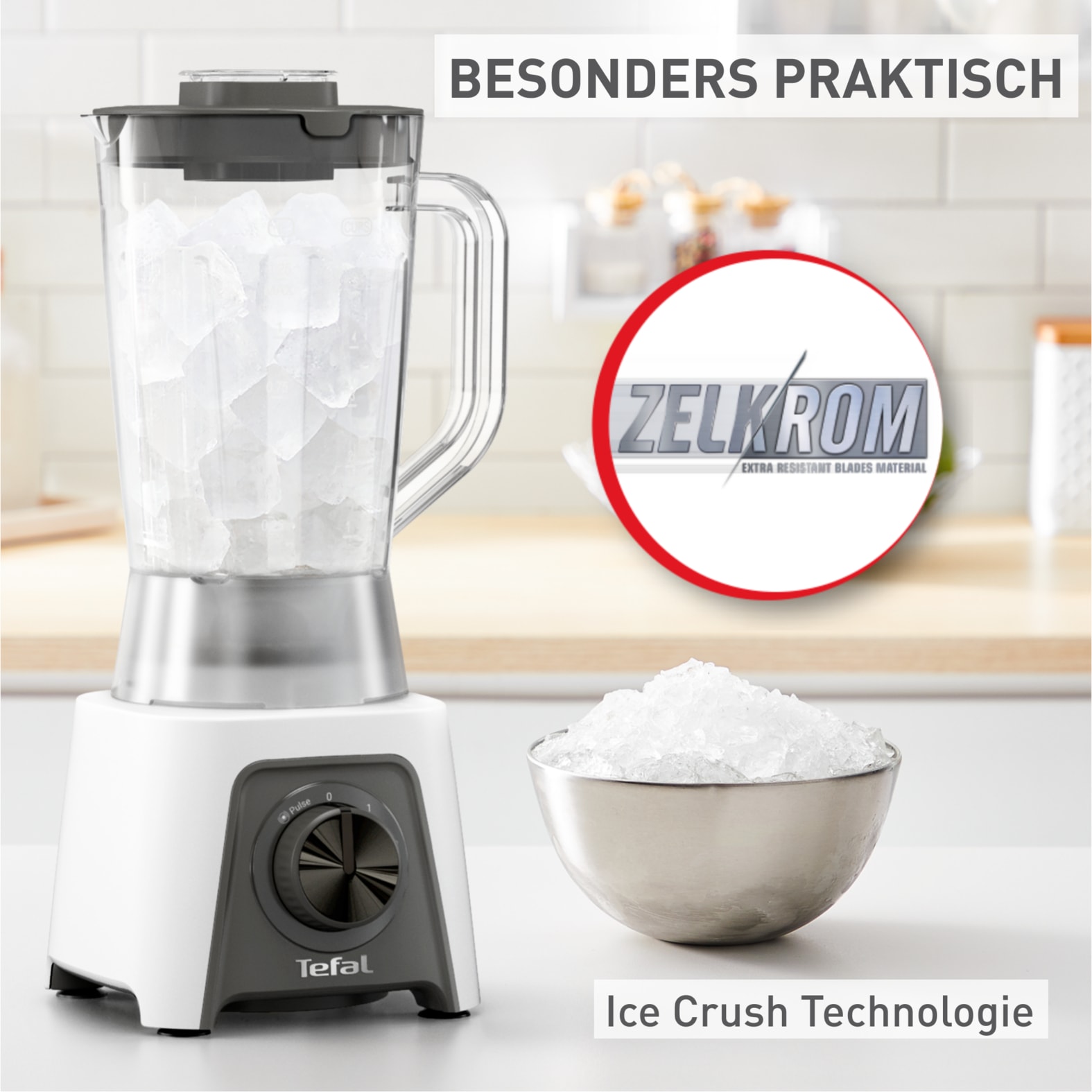 Tefal Standmixer »BL2C01 Blendeo« 450 W 1,5 Liter, 2 Geschwindigkeiten + Pulse-Funktion, Duraforce Klingen
