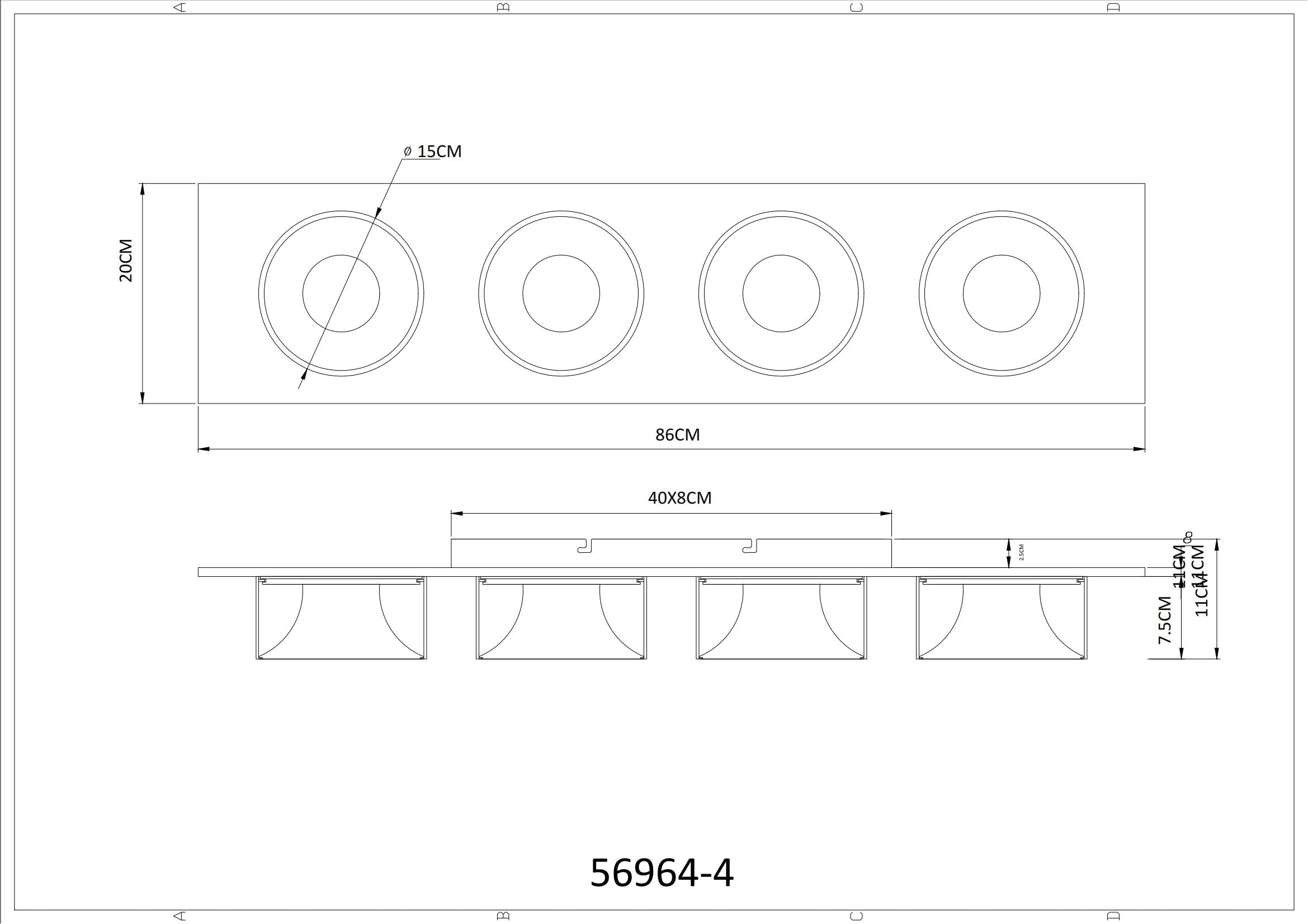 GLOBO LIGHTING Deckenleuchte »RAYMOND« LED-Modul 1 Stk. Warmweiß Deckenlampe Wohnzimmer-Leuchte Schlafzimmer-Leuchte Flur Küche