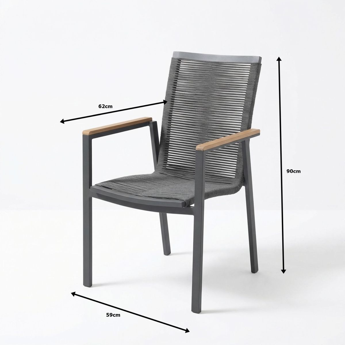 Ambiente Haus Garten-Essgruppe »Garten 8er Set 220x95cm grau« Set, 9 tlg.