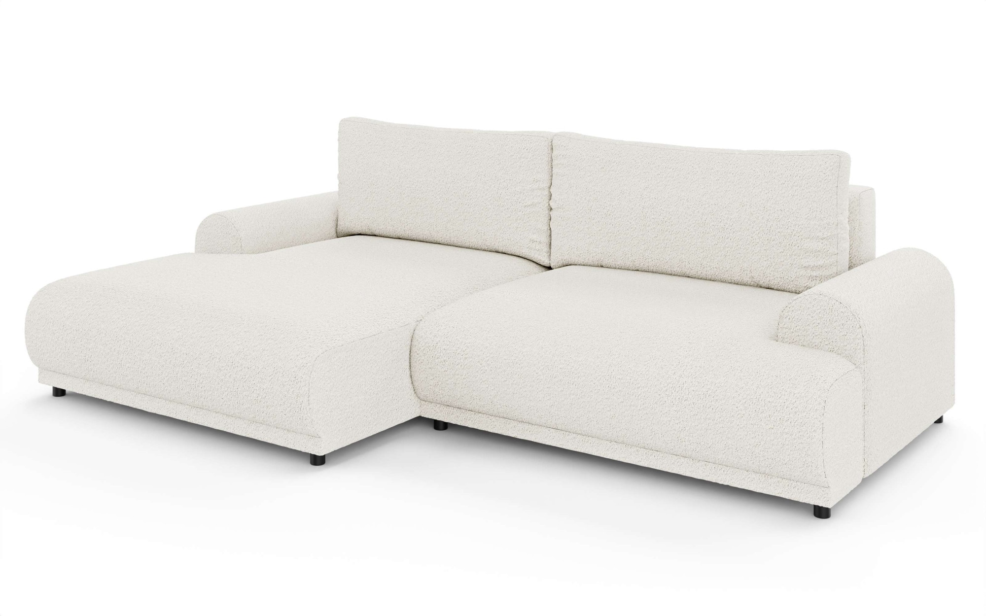 INOSIGN Ecksofa »Marsby, mit Bettfunktion und Bettkasten, Maße: B/H/T 242/65/145 cm«, L-Form mit Wellenunterfederung, Recamiere links oder rechts bestellbar