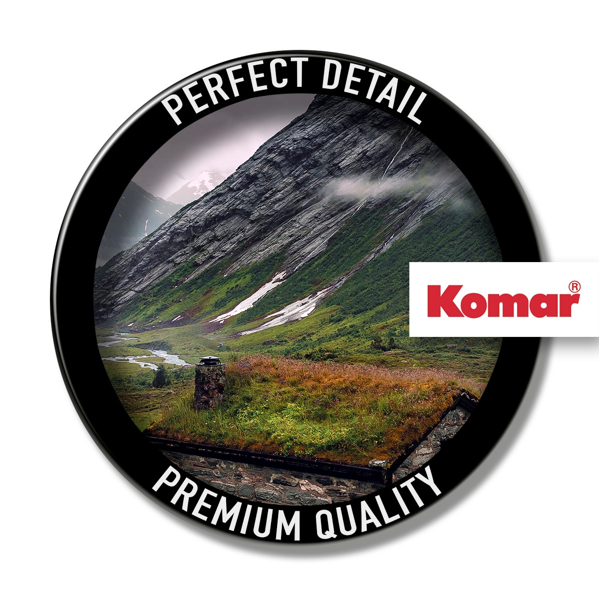 Komar Leinwandbild »Moody Mountains - Größe 60 x 40 cm«, Baum-Blätter-Natur-Berge-Blumen-Foto-Jahreszeiten-Landschaft-Meer-Strand-Palmen, (Packung, 1 St.), Keilrahmenbild mi Echtholzrahmen