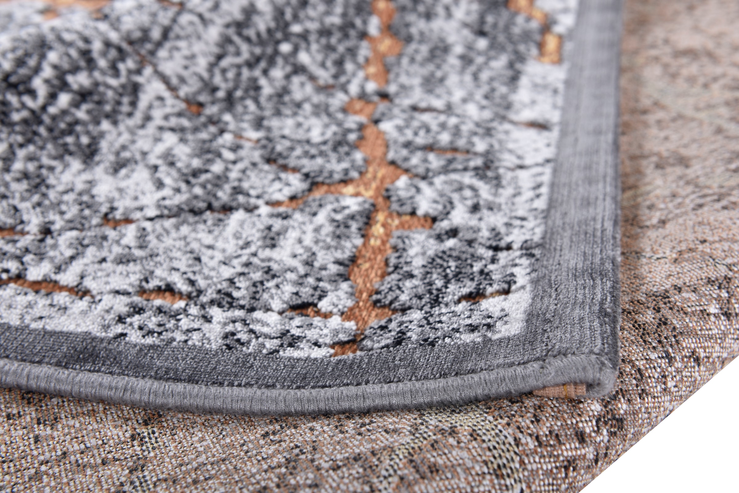 Gino Falcone Teppich »Orelia 103«, rechteckig, 7 mm Höhe, Kurzflor, modernes Design, mit leichtem Glanz, Wohnzimmer