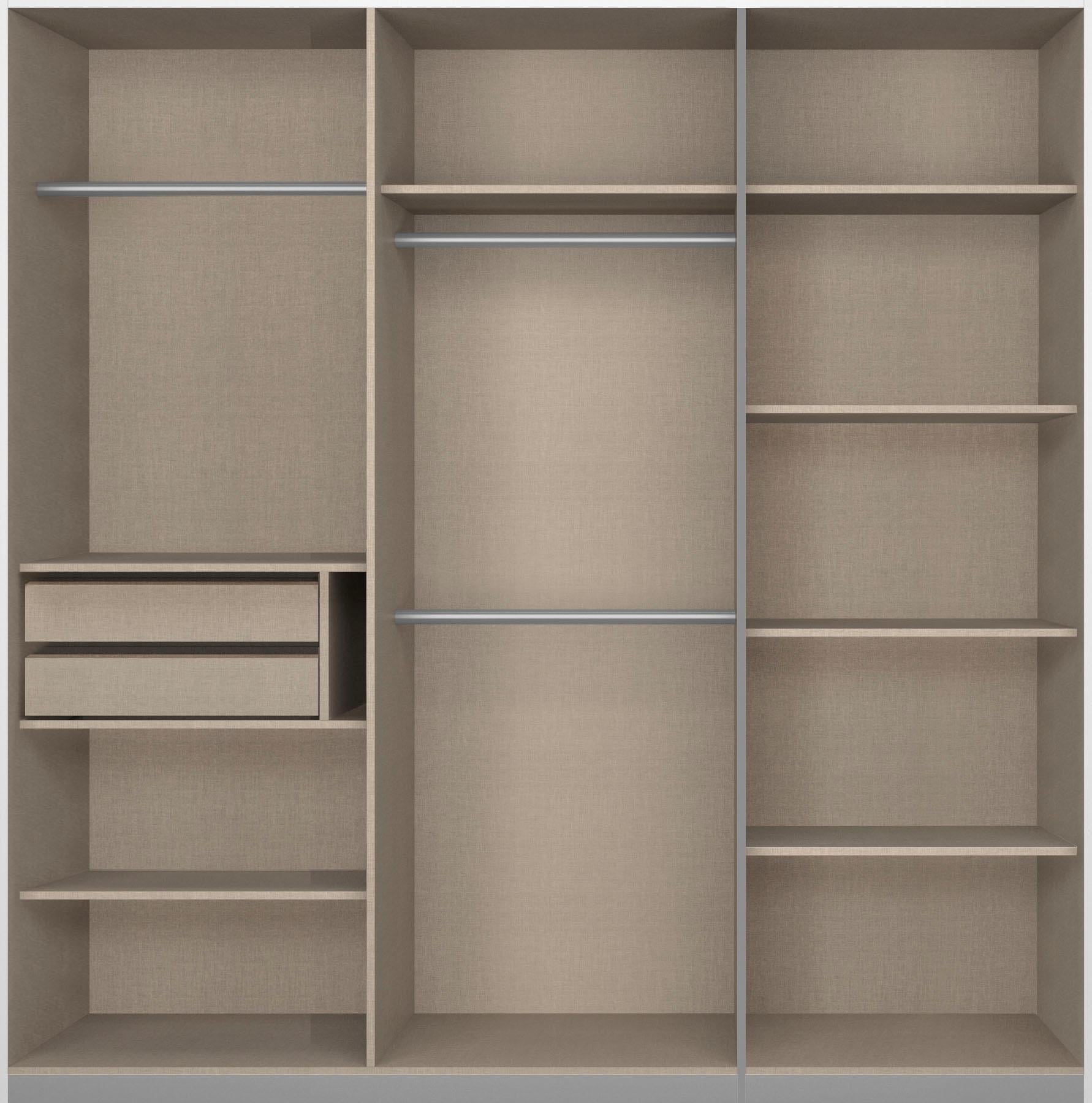 rauch Schwebetürenschrank »Kleiderschrank Schrank Garderobe Wäscheschrank BESTSELLER KEPAN«, inkl. Schubladen-Einsatz und extra Einlegeböden MADE IN GERMANY