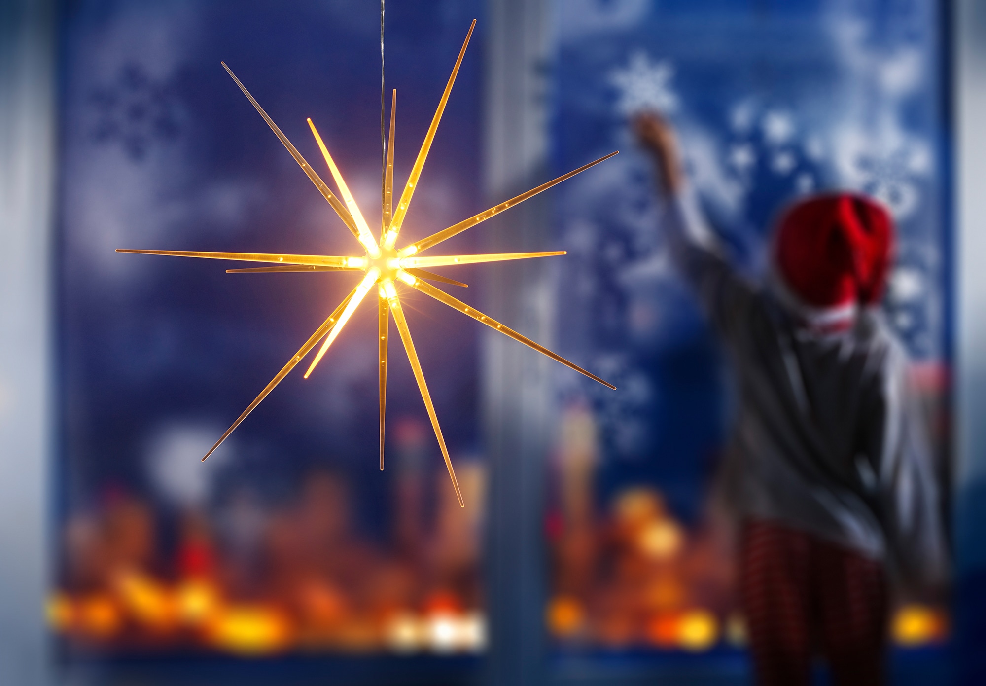 BONETTI LED Stern »Weihnachtsstern, je 51 bestellen 8 aussen«, Raten mit Leuchtfunktionen Ø Weihnachtsdeko ca. auf Stern, cm verschiedenen