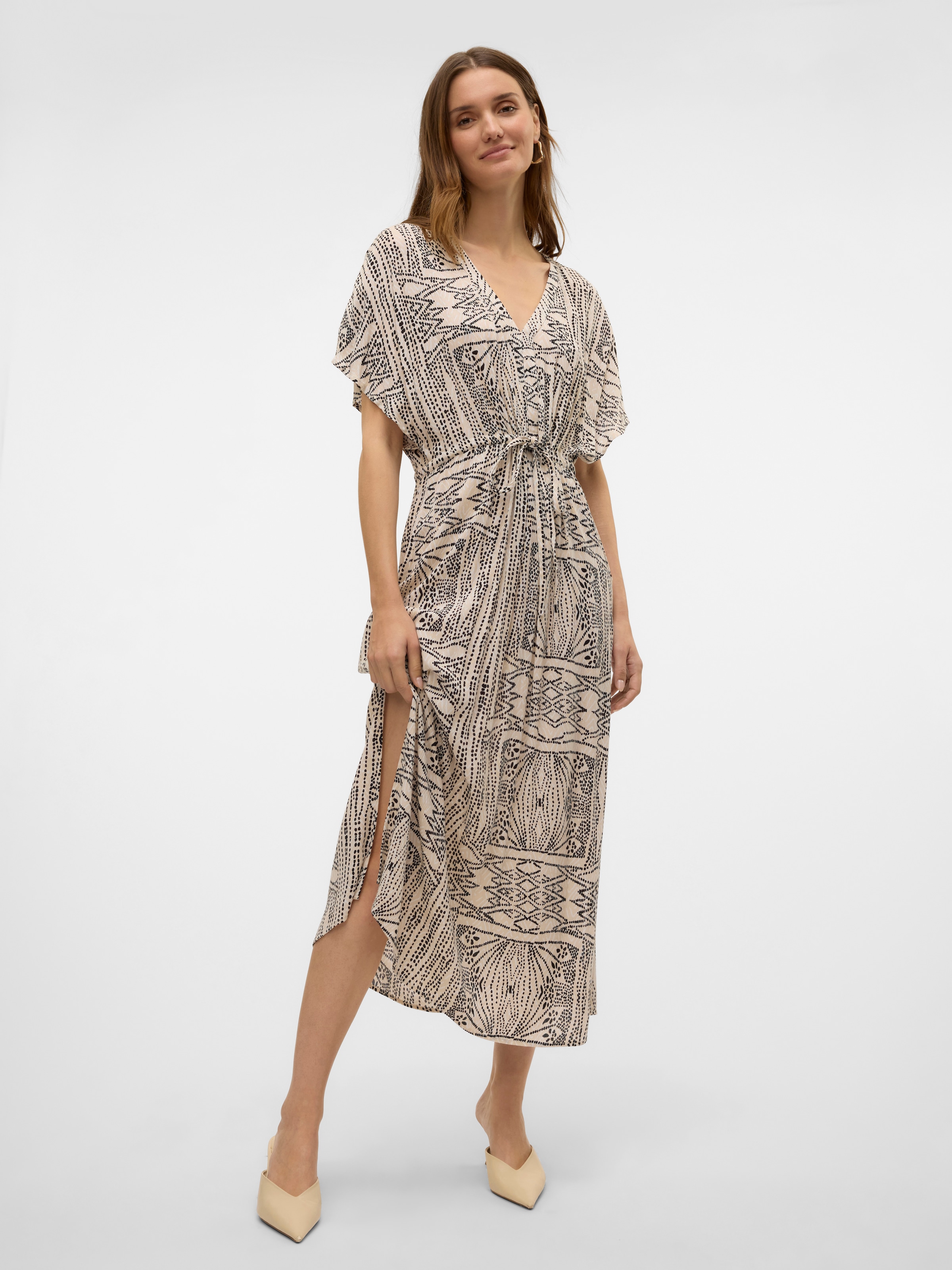 Vero Moda Maxikleid »VMMENNY SS 7/8 KAFTAN WVN GA«, Sommerkleid