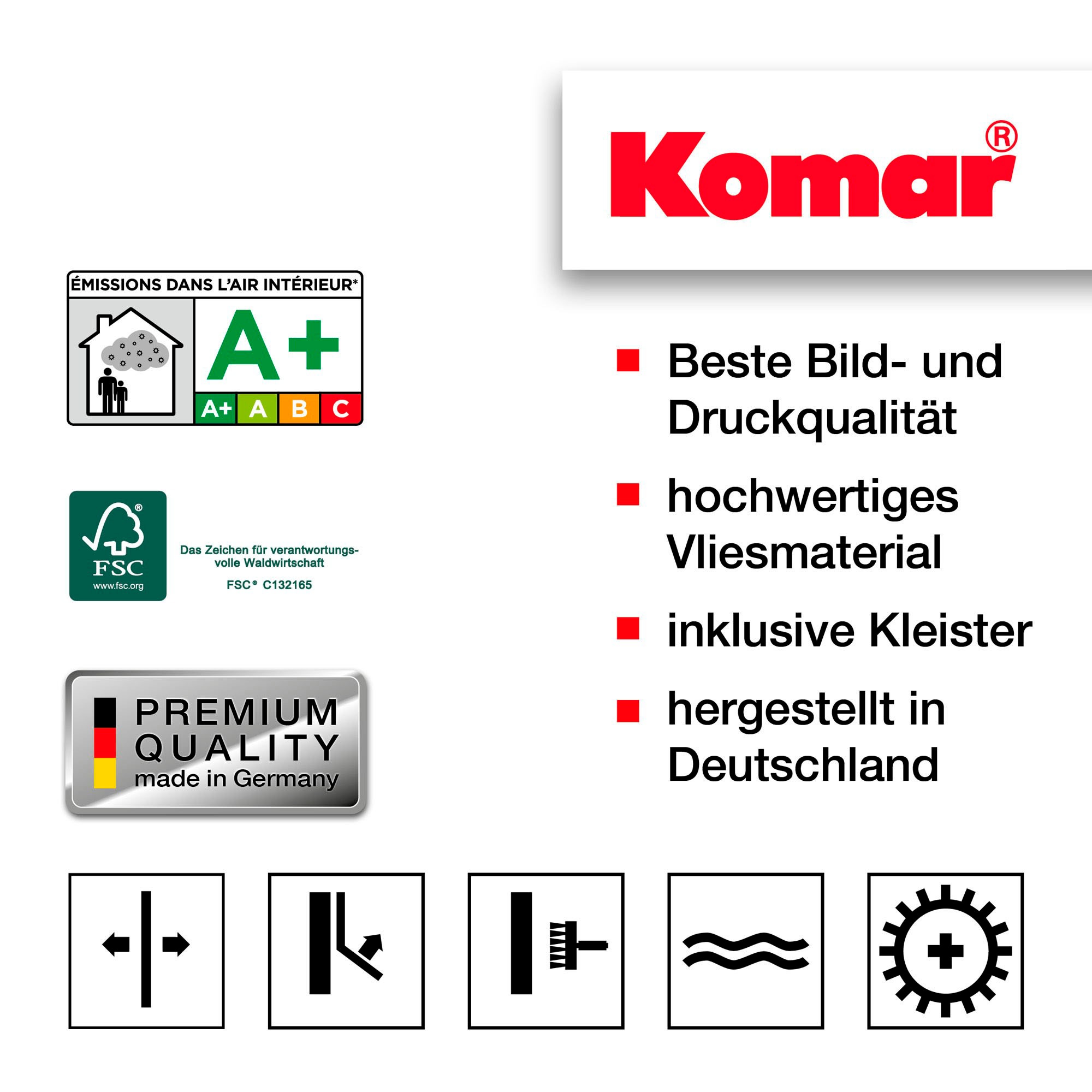 Komar Vliestapete »Digitaldruck Vlies - Zebra - Größe 50 x 270 cm«, bedruck günstig online kaufen