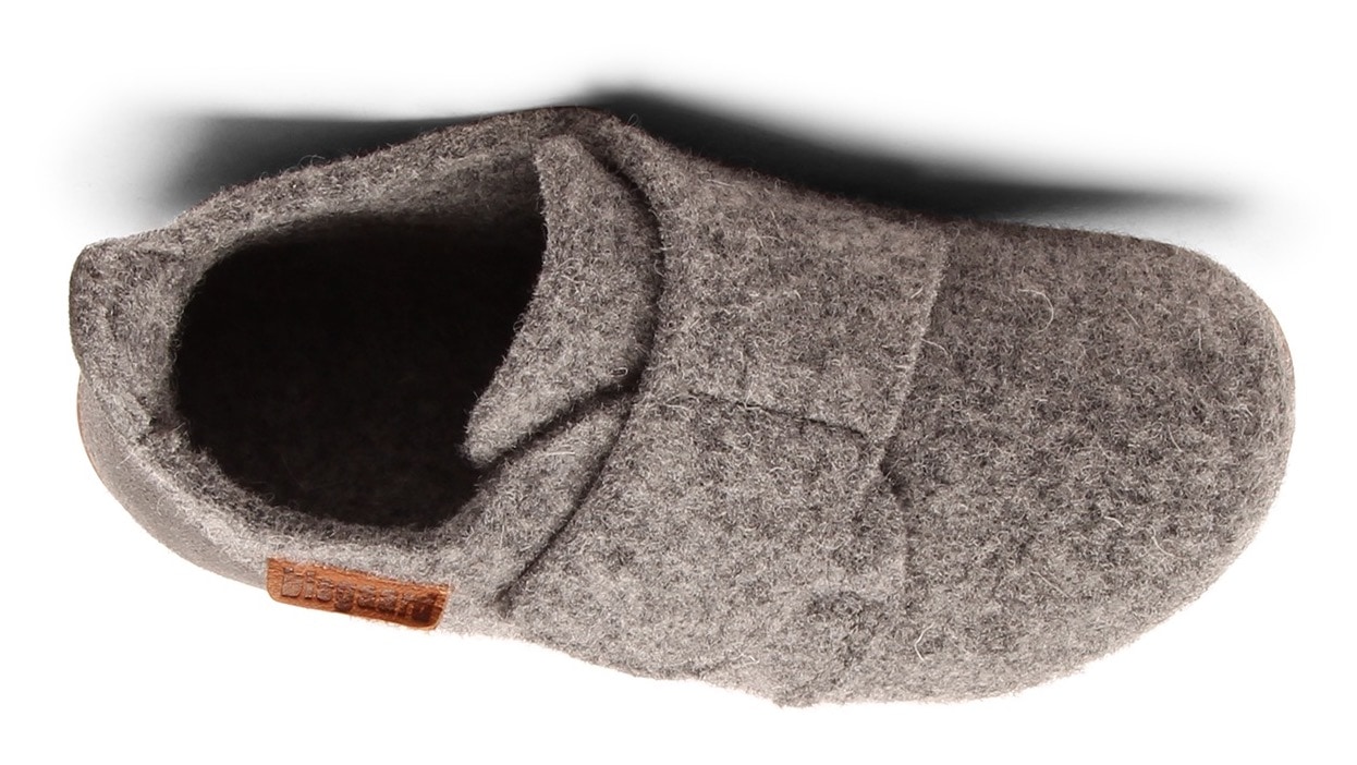 Bisgaard Hausschuh »casual wool«, Klettschuh mit Lammwolle gefüttert, Größenschablone zum Download
