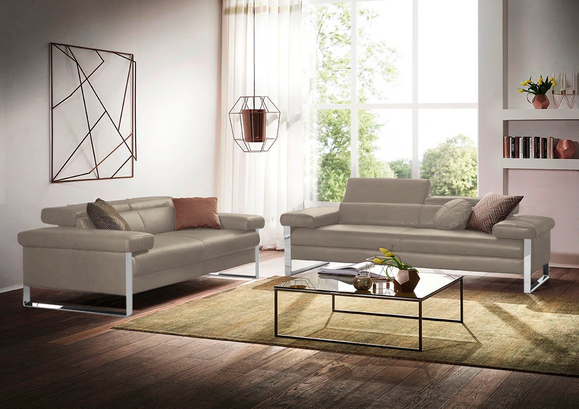 W.SCHILLIG 2-Sitzer »finn«, German Design Award 2016, Fußgestell Chrom glänzend, Breite 230 cm