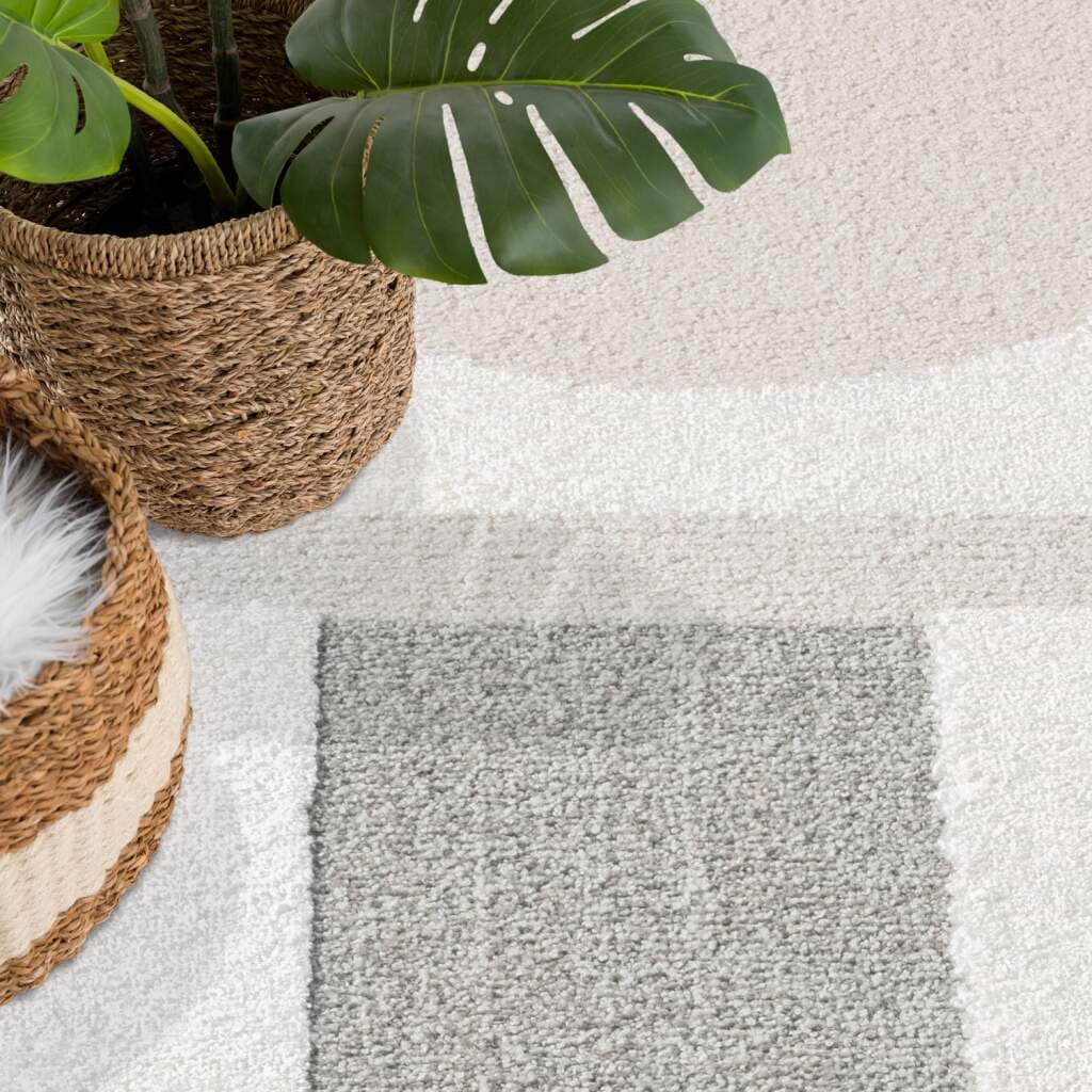 Carpet City Teppich »LOUNGE 9992« rund 15 mm Höhe Kurzflor-Teppich Modern, Hoch-Tief-Struktur, Wohnzimmer, Schlafzimmer