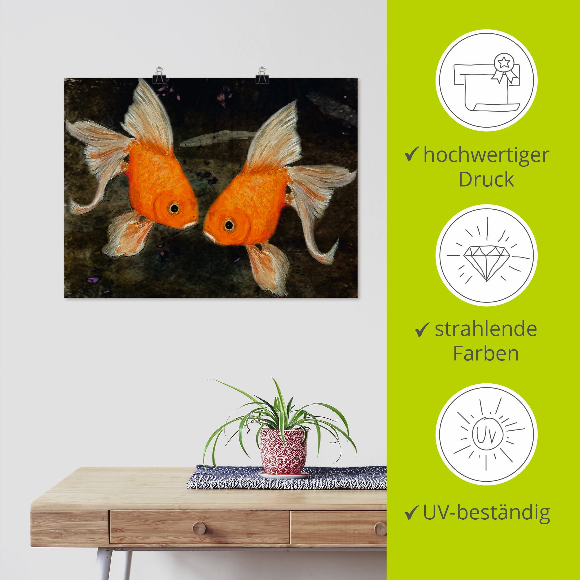 Artland Wandbild »Turtelfische«, Wassertiere, (1 St.), als Leinwandbild, Poster, Wandaufkleber in verschied. Größen