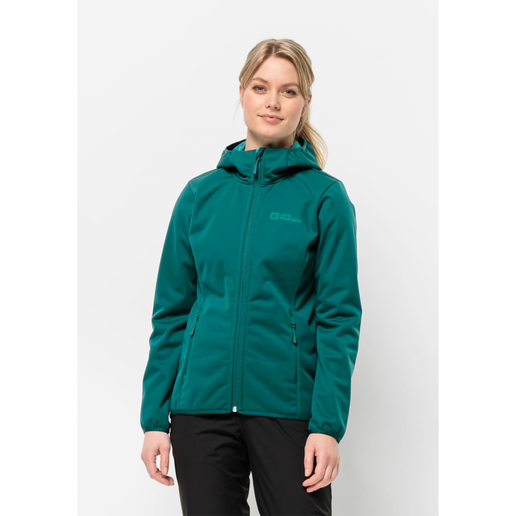 Jack Wolfskin Softshelljacke »WINDHAIN HOODY W«, mit Kapuze