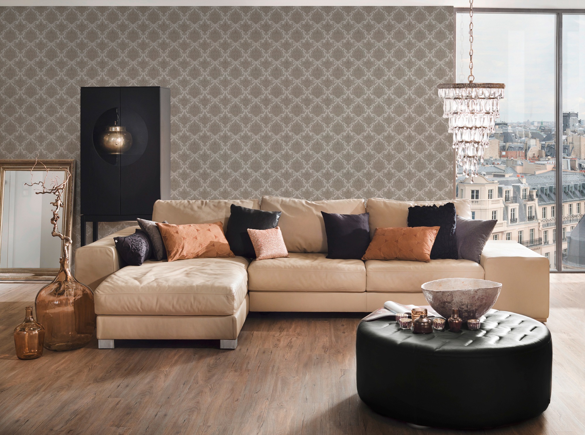 Architects Paper Textiltapete »Tessuto«, Barock-ornamental-gemustert, Tapete Barock Tapeten Wohnzimmer Schlafzimmer Küche modern Design Büro