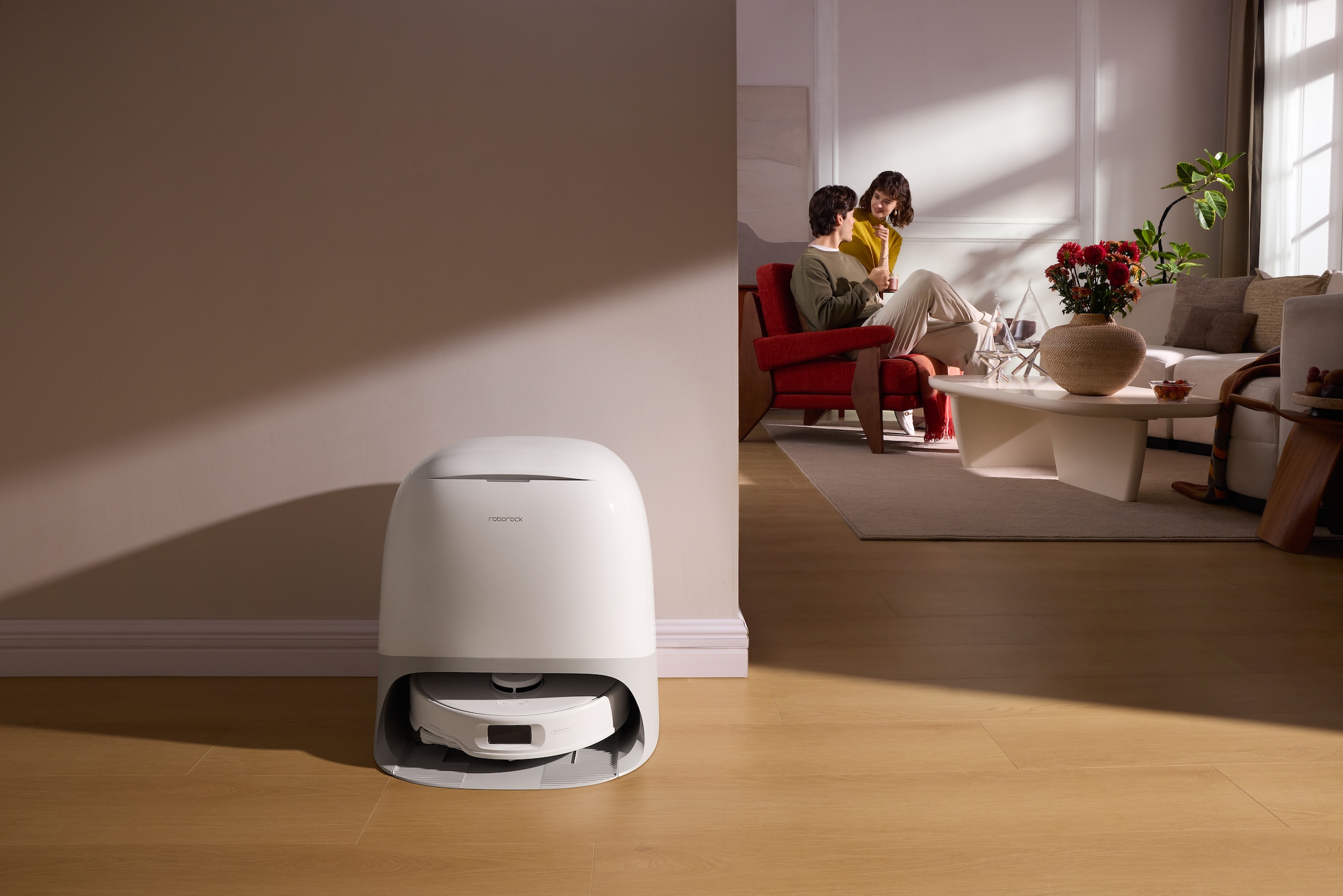 Roborock Saugroboter »Qrevo Curv 5A1, mit Wischfunktion, automatisches Entleeren« Auffüllen intensiver und Moppwäsche bei 75 °C.