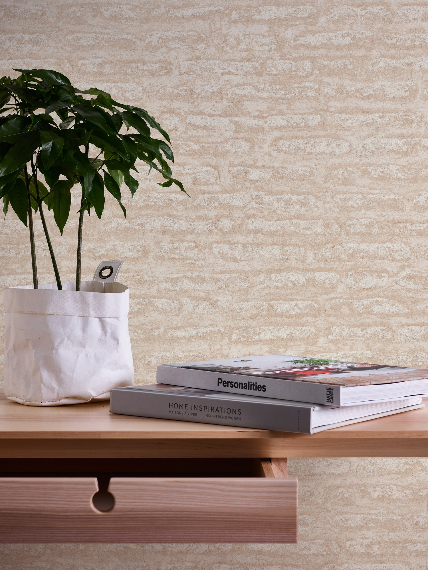 A.S. Création Vliestapete »Attractive 2 Tapete Steinwand«, matt-gemustert-neutral, Steinoptik steintapete steinoptik steinwand Hellbraun Tapeten Design